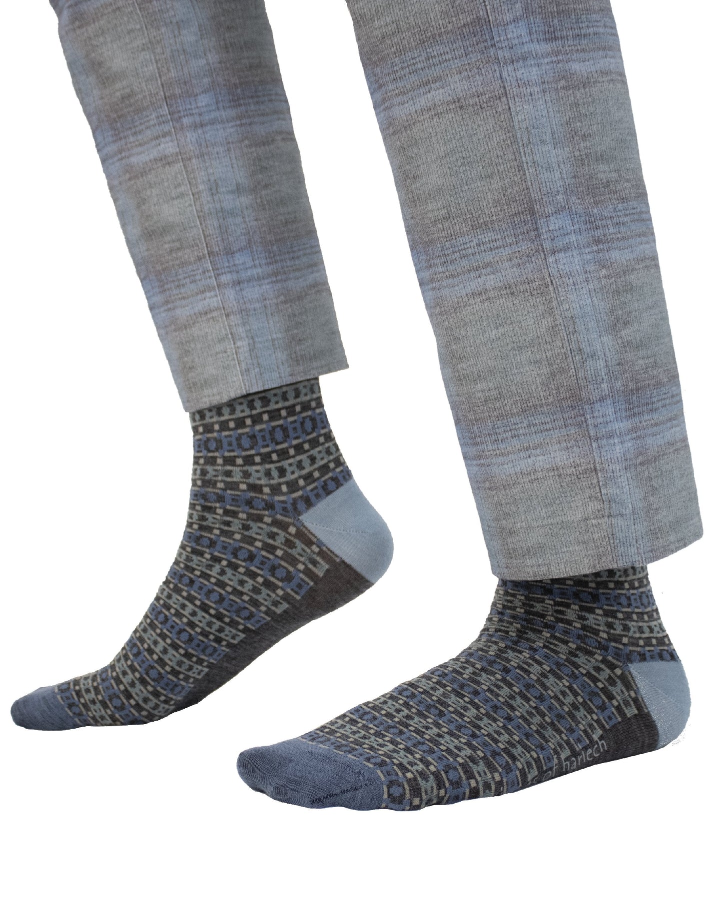 Donald Fairisle Charcoal Socks