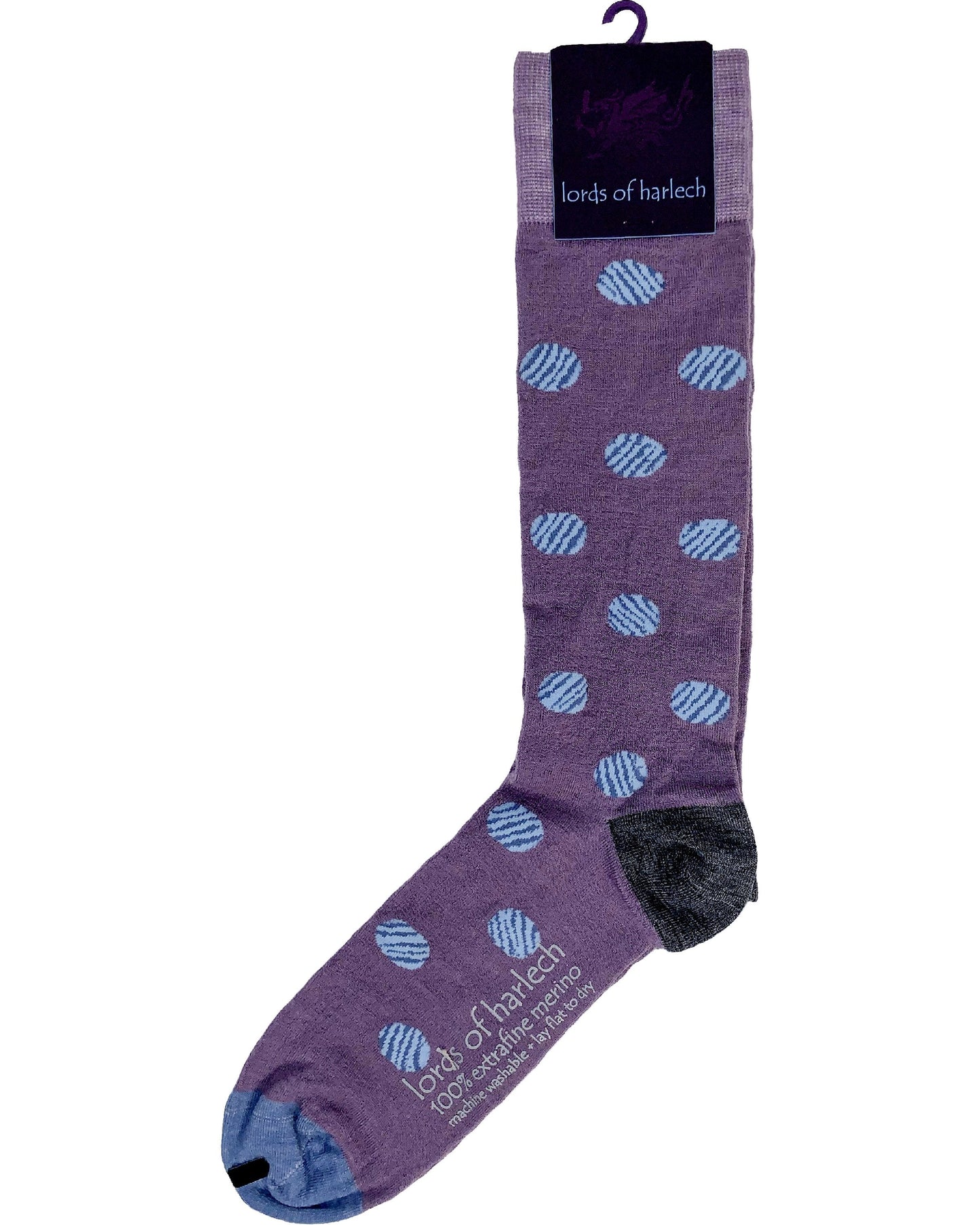 Donald Polkadot Grape Socks