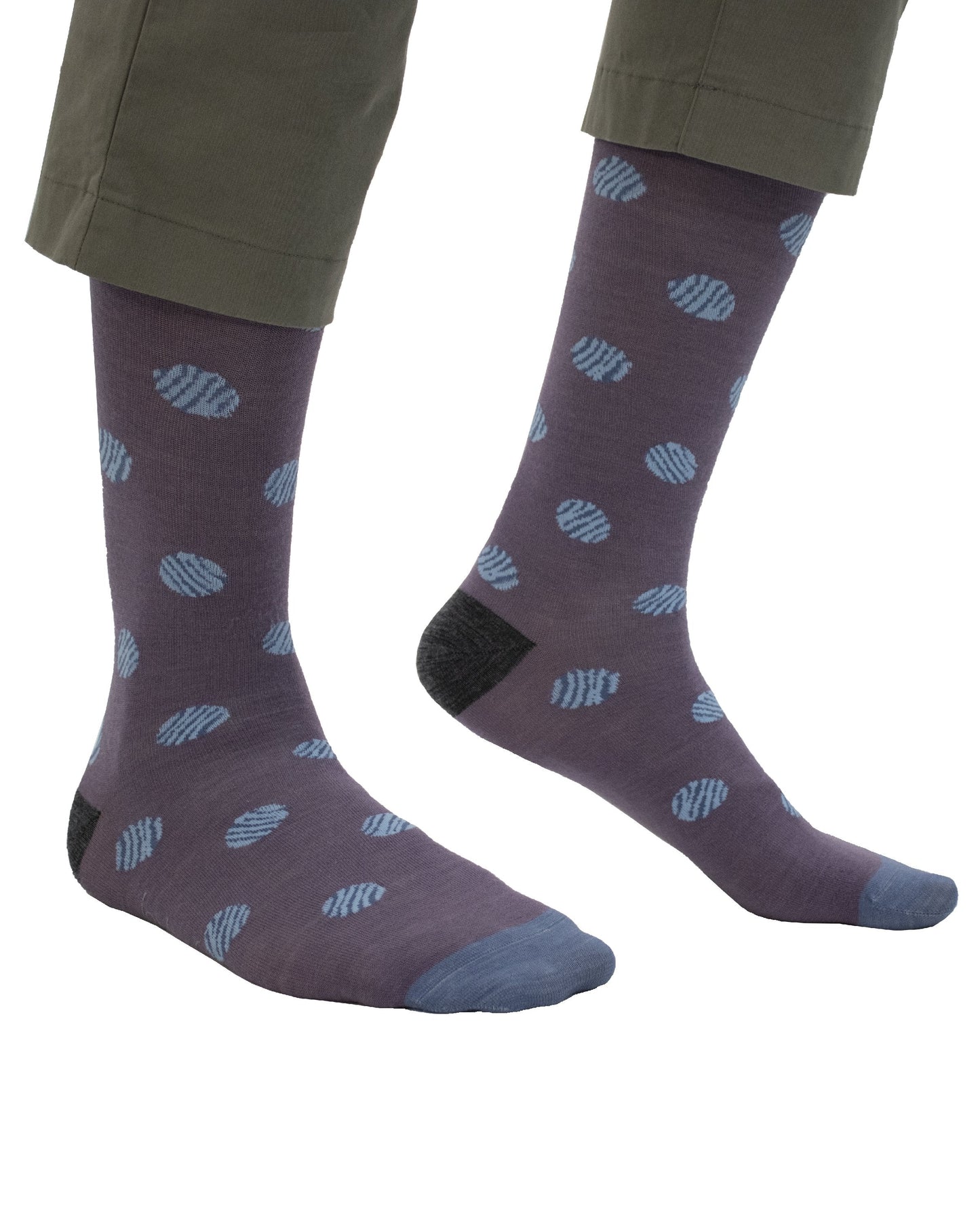 Donald Polkadot Grape Socks