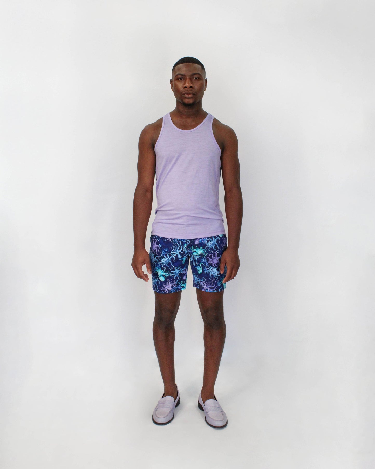 EDWARD OCTOPUS PARTY SHORTS IN NAVY