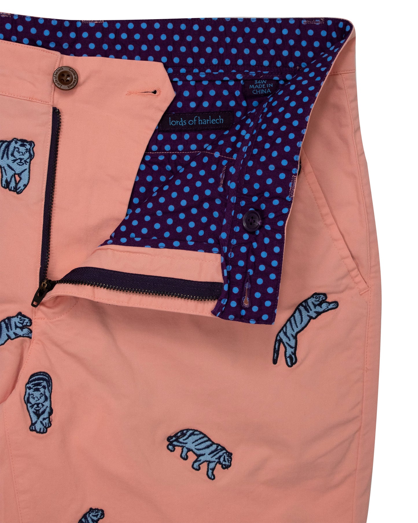 EDWARD PEACH TIGERS EMBROIDERY