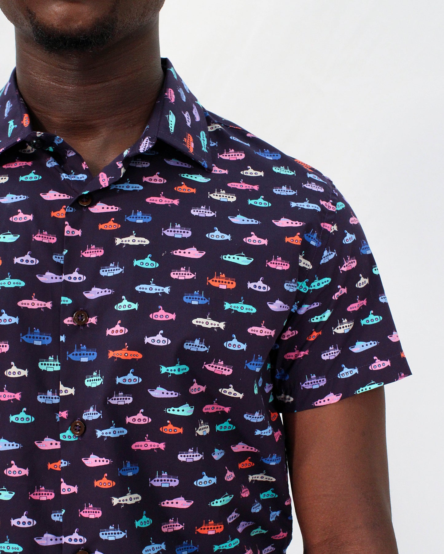 GEORGE SUBS SHIRT IN NAVY