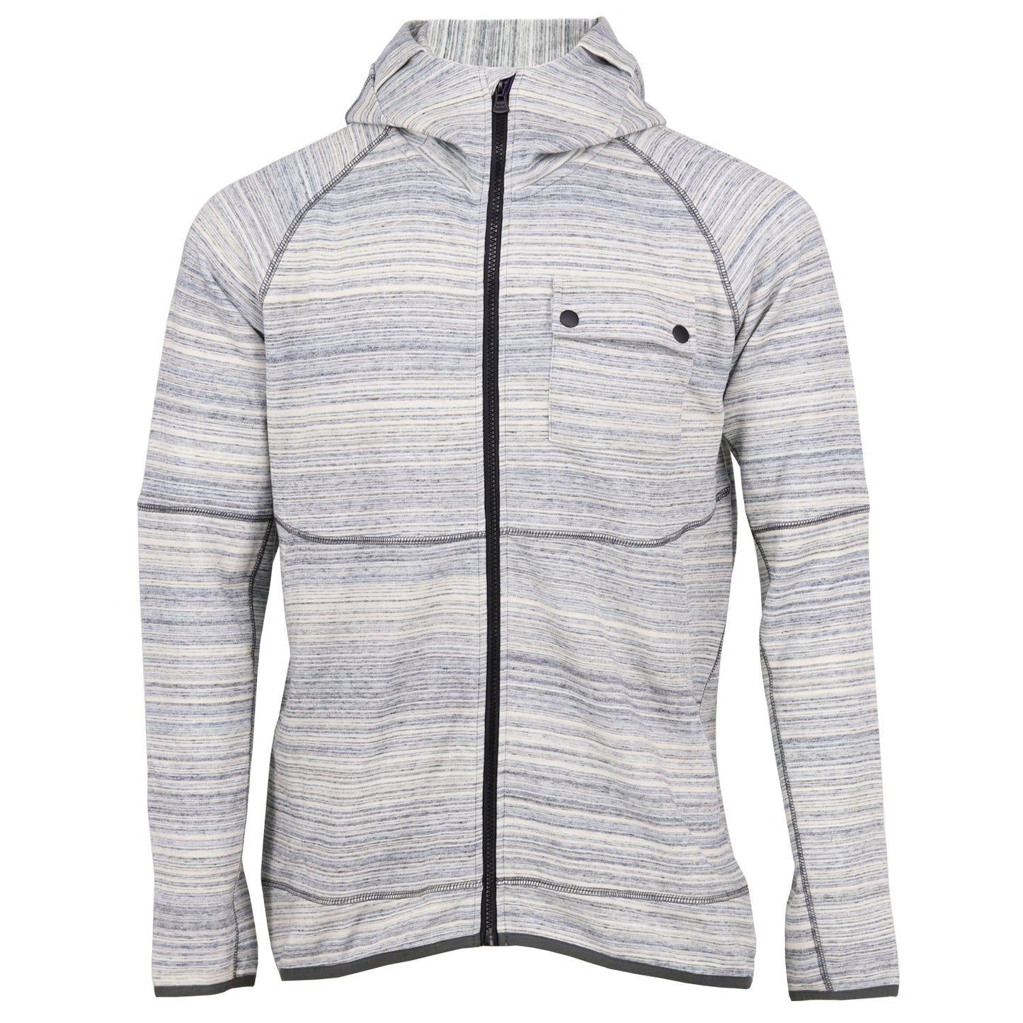 HOOD FULL ZIP SPACEDYE SMOKE