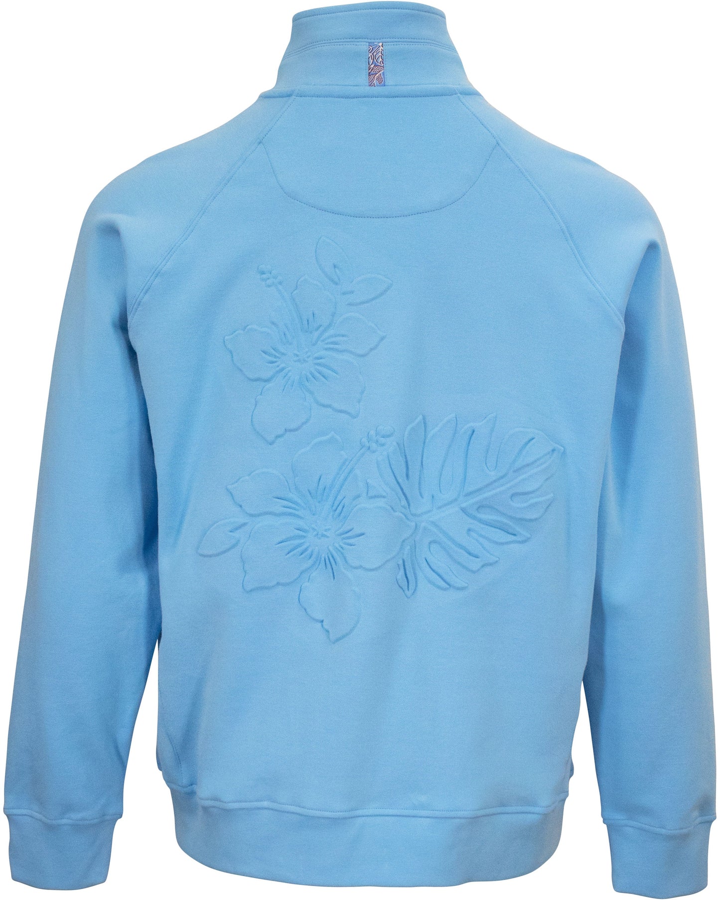 NEVILLE EMBOSSED FULL-ZIP JACKET - BLUE