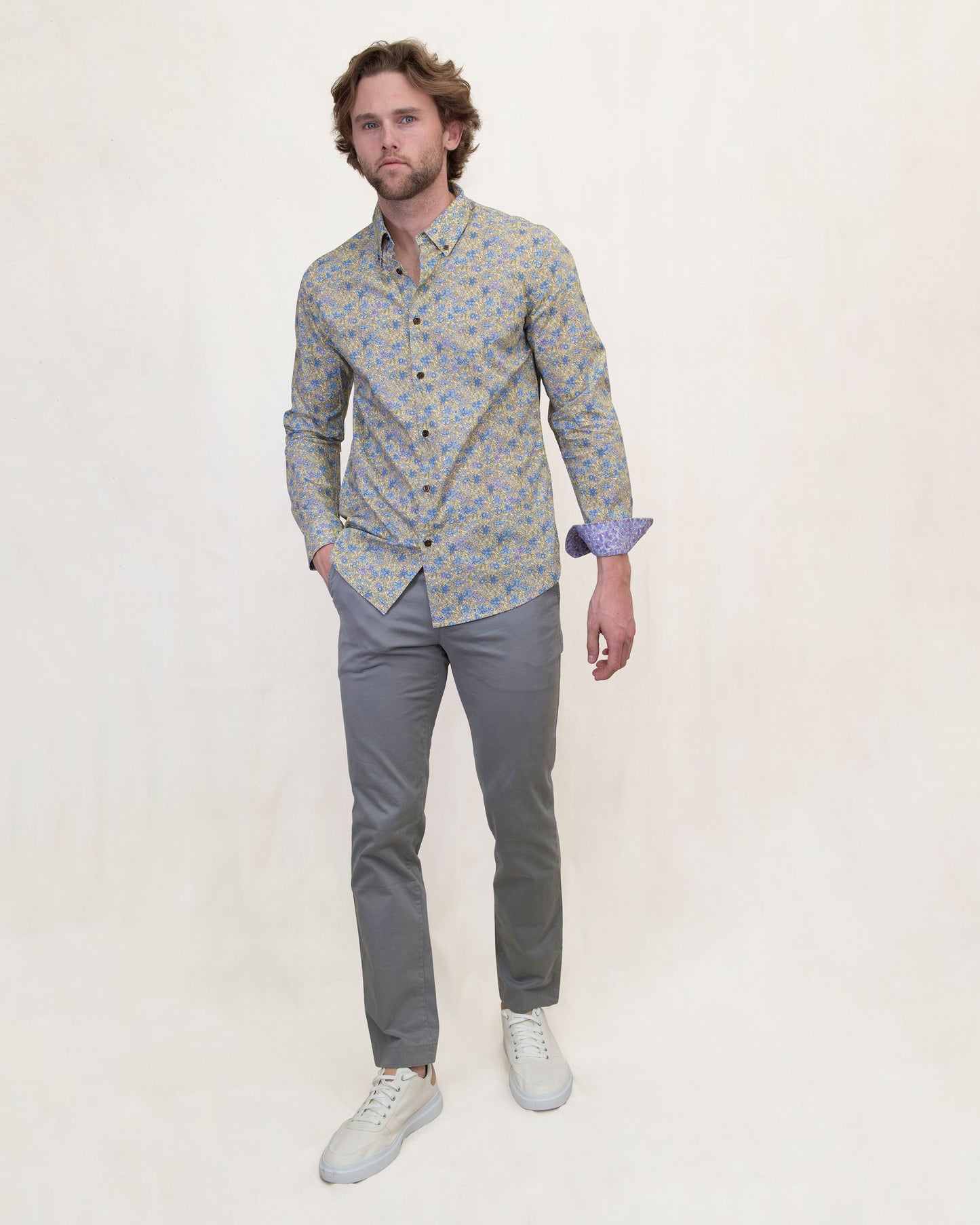 MORRIS FLOWER FIELD SHIRT - SHADOW SUNSHINE
