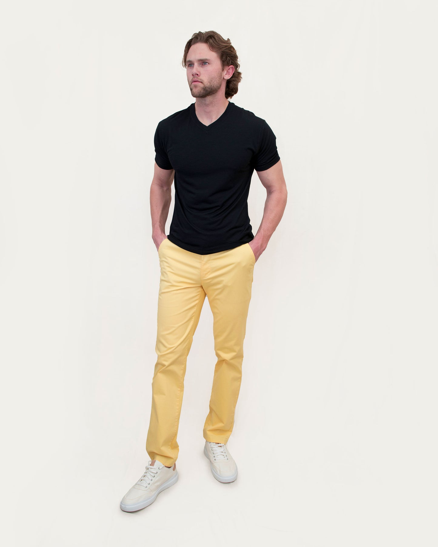 Maze Black V-Neck Tee