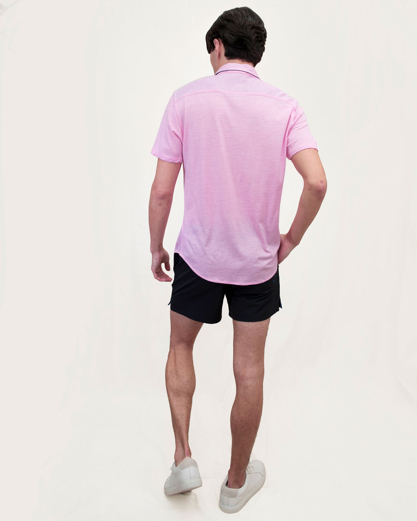 TOBIAS MERINO SHIRT IN PINK