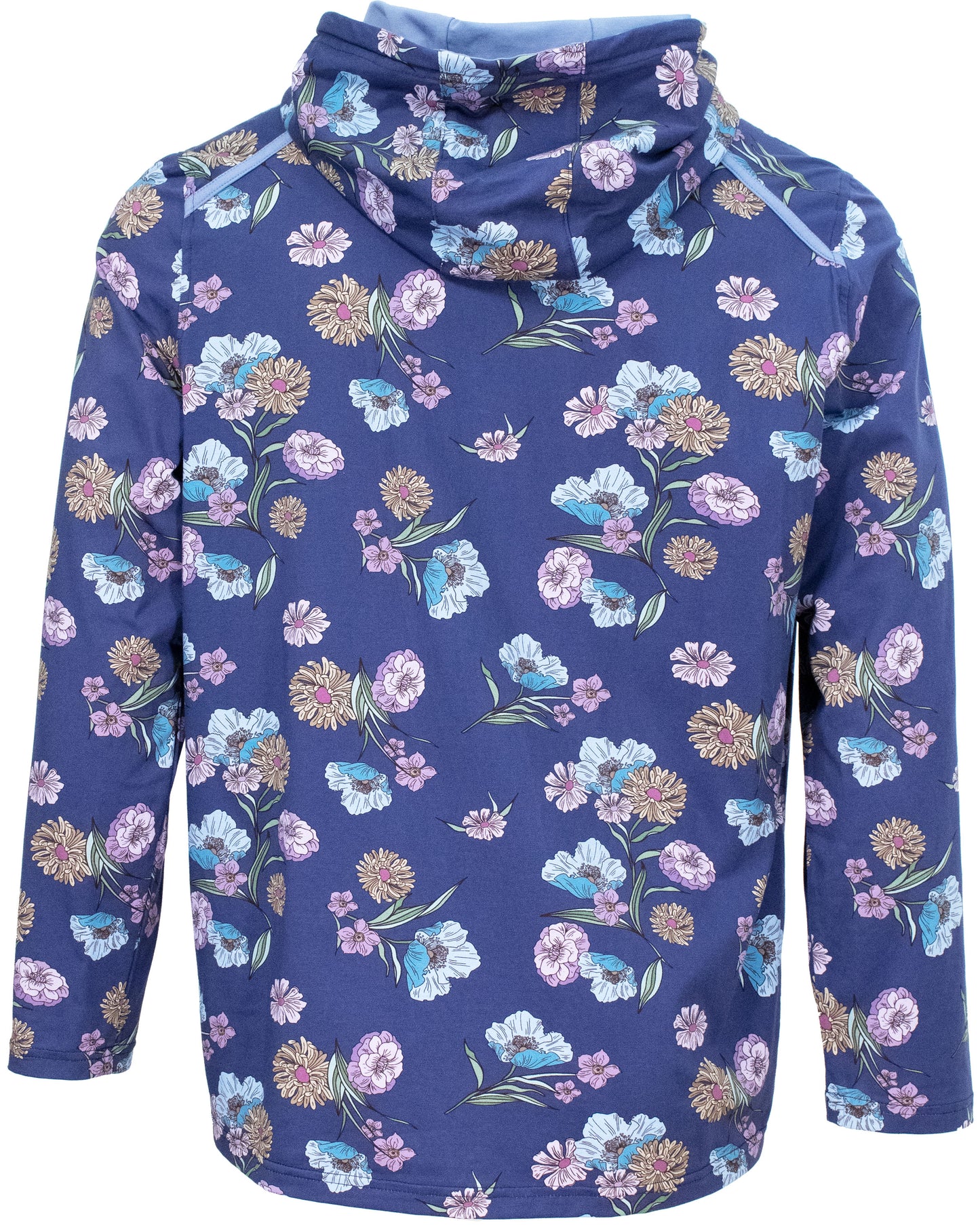 HORATIO SPACED FLORAL HOODIE - NAVY