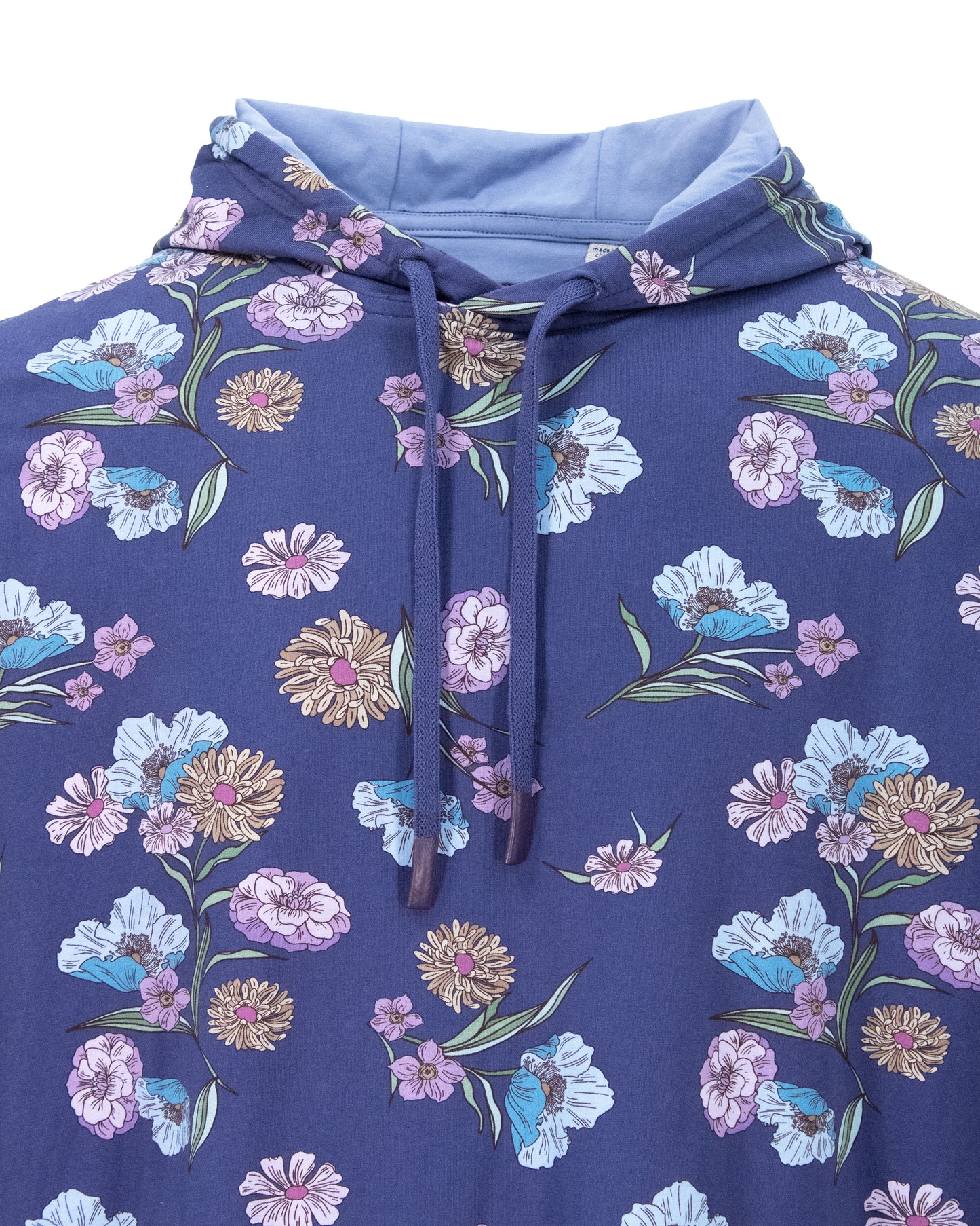 HORATIO SPACED FLORAL HOODIE - NAVY