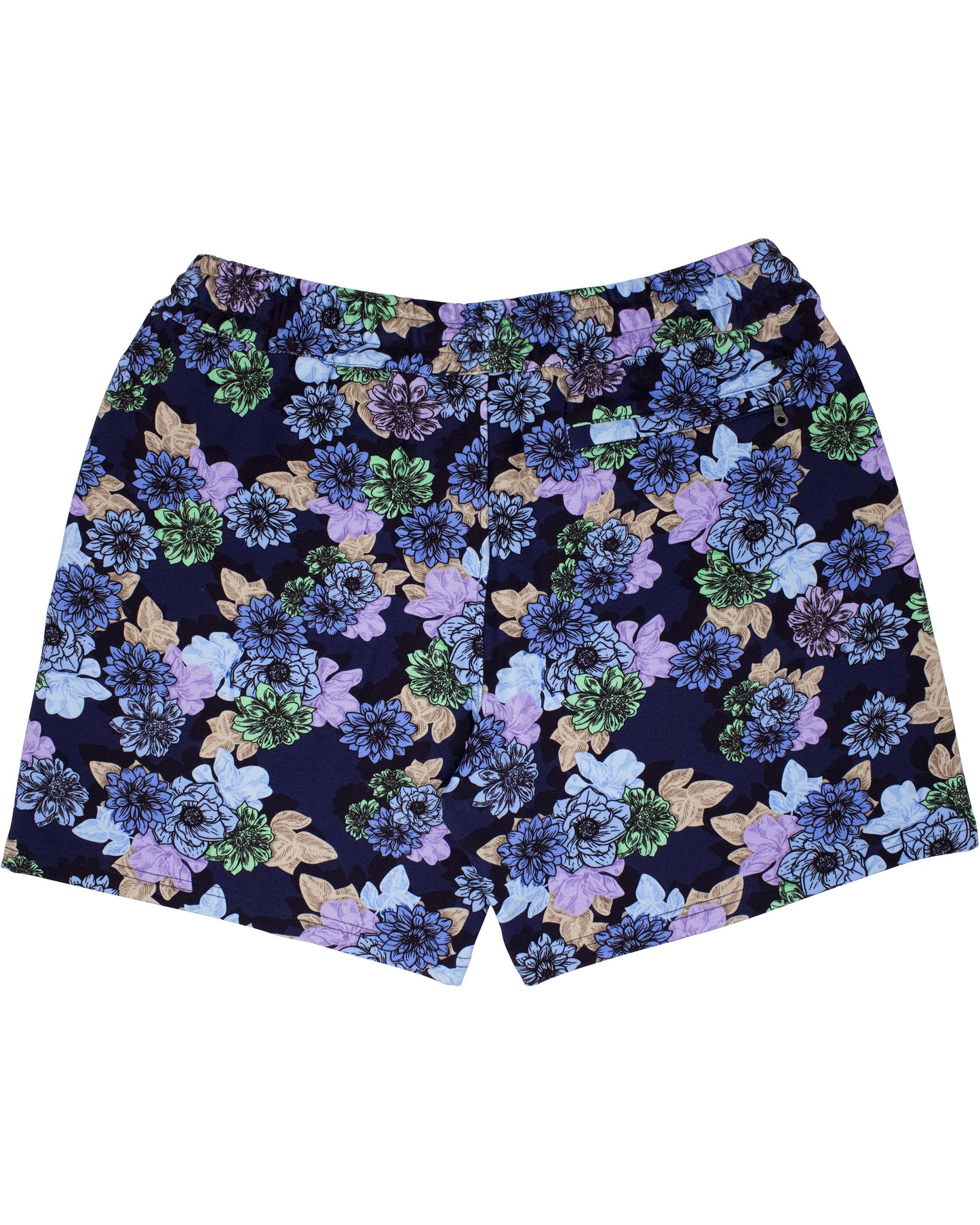 SILUS SNAP FLORAL INTERLOCK SHORTS - NAVY