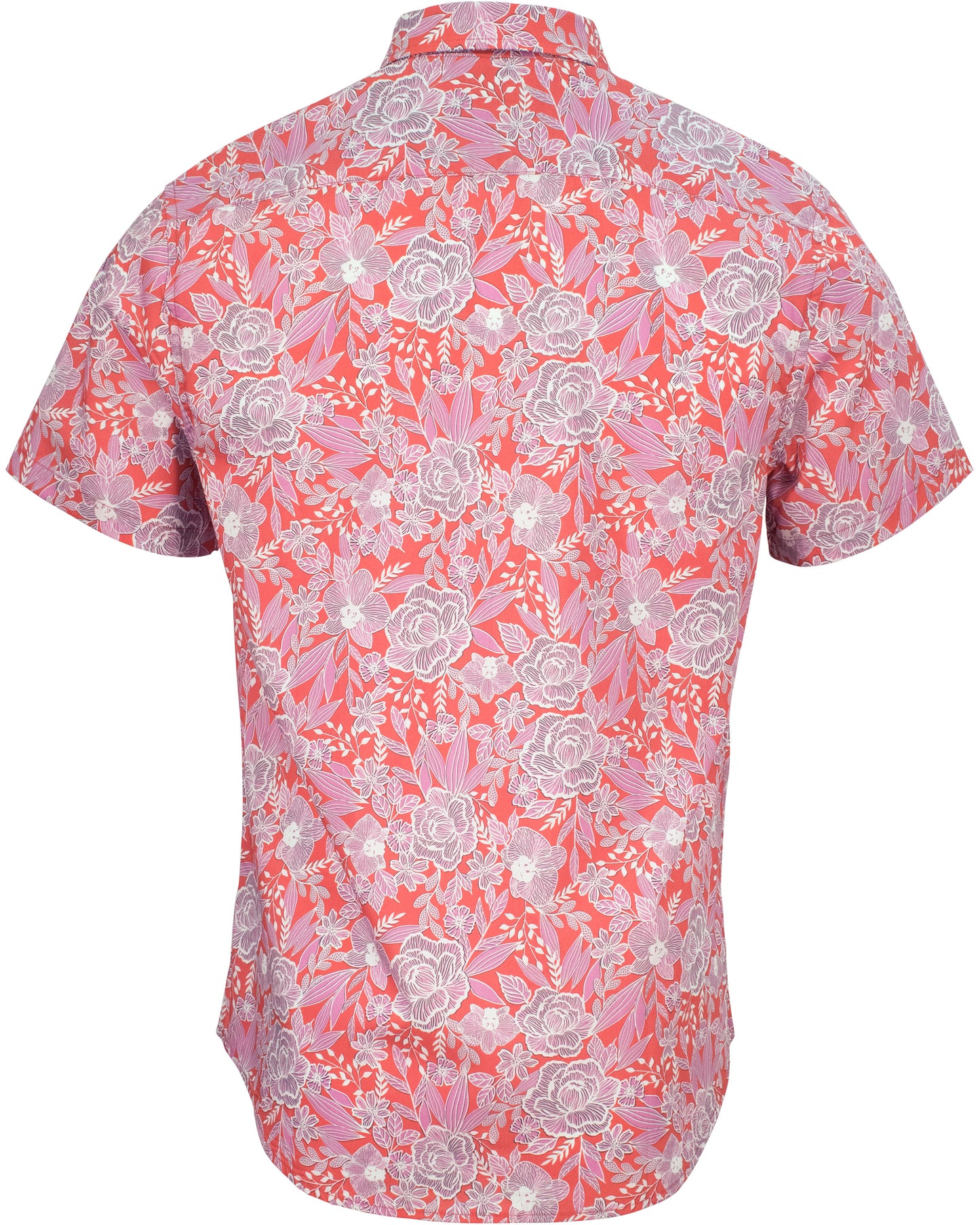 SCOTT HANDCUT FLORAL SHIRT - MELON