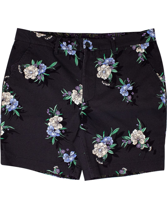 JOHN OXFORD HARMONY FLAT FRONT SHORT - BLACK