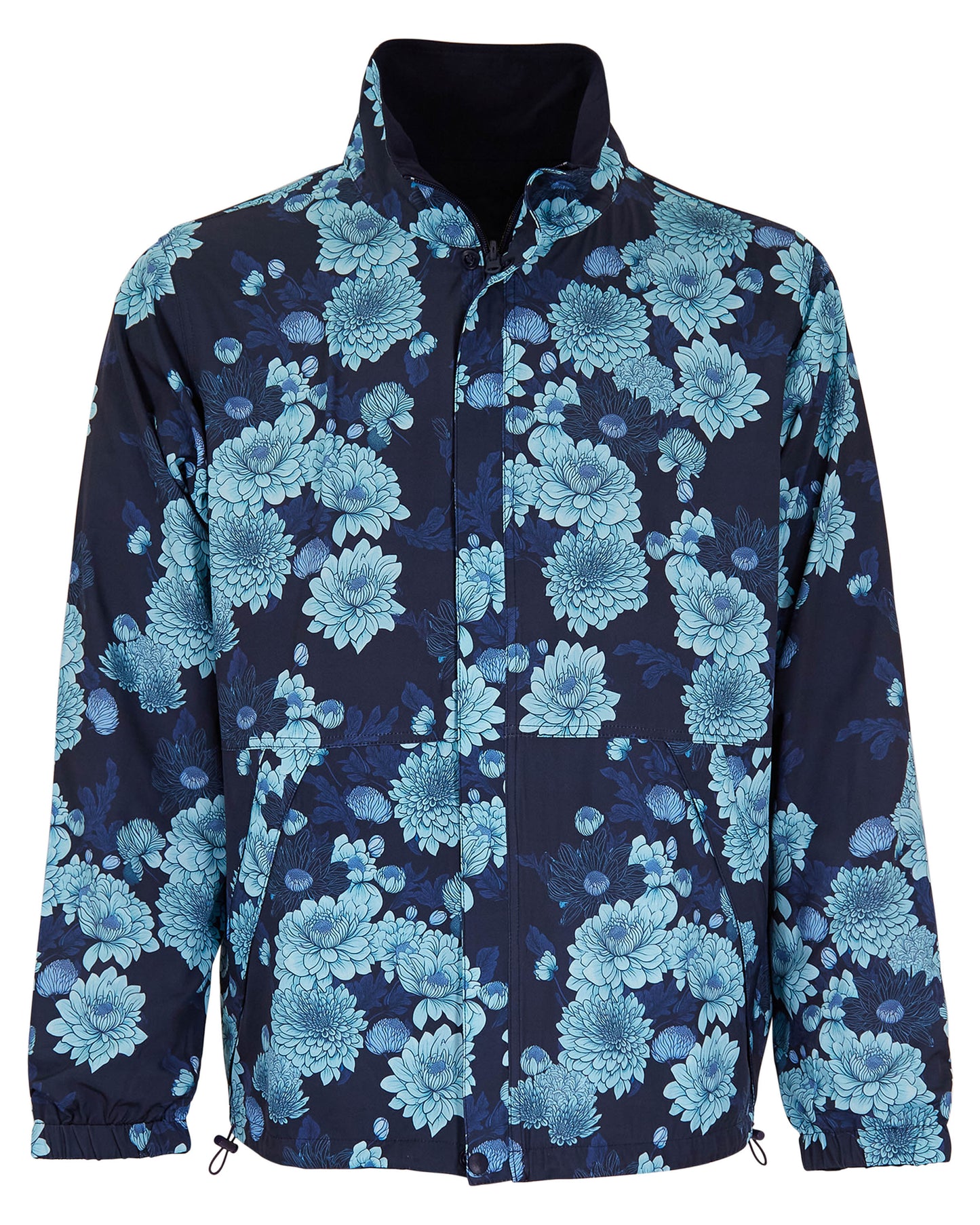 PASCALI SERIOUS FLORAL REVERSIBLE PERFORMANCE JACKET - NAVY