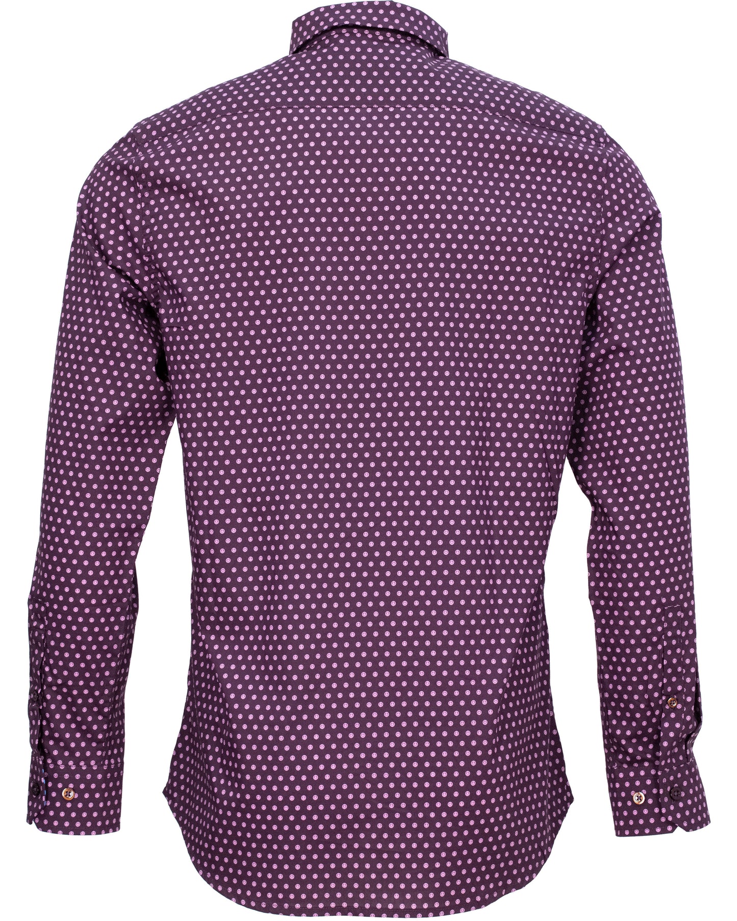 MITCHELL PEACE POLKADOT SHIRT - PLUM