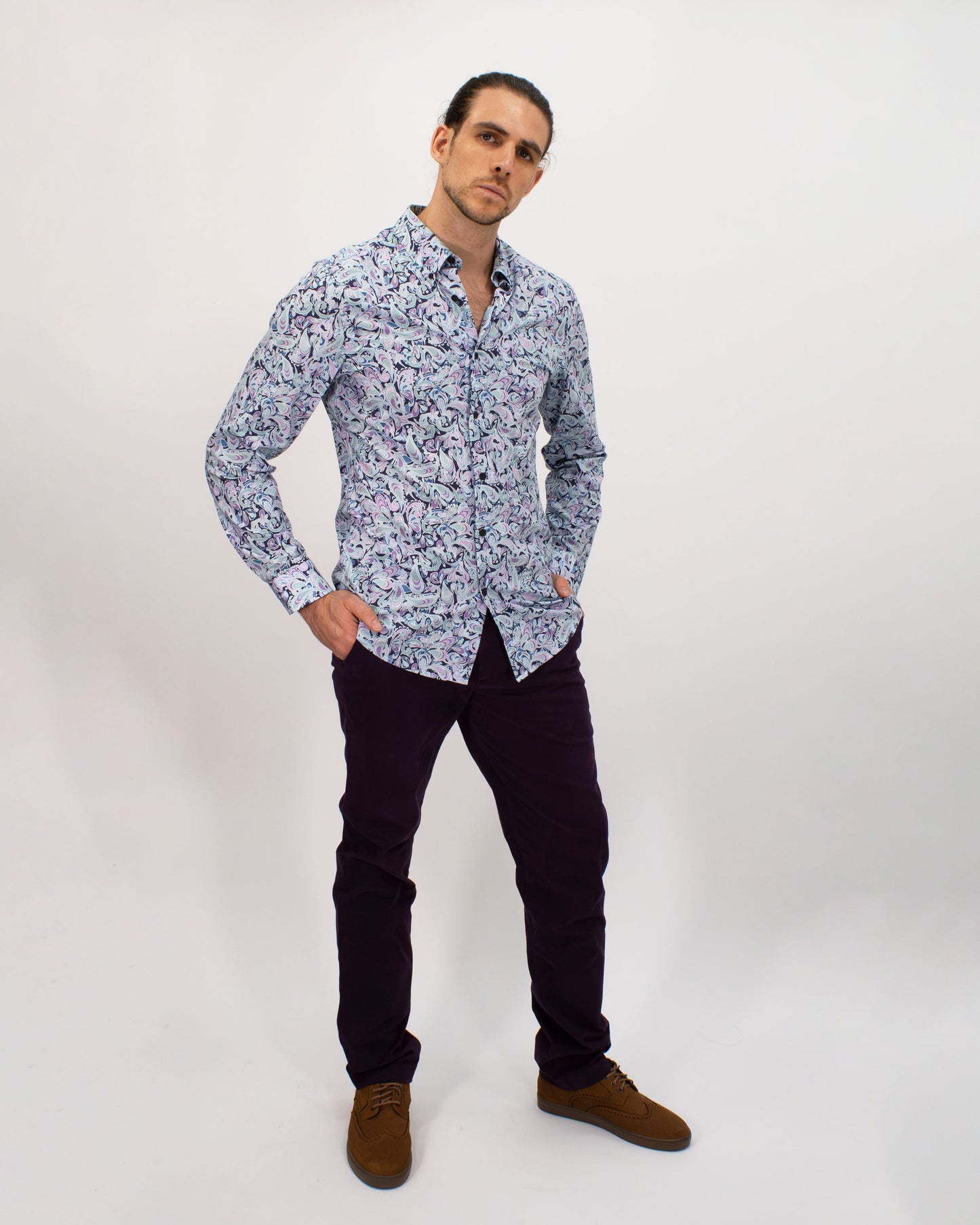 MITCHELL DREAM SWIRL SHIRT - BLUE