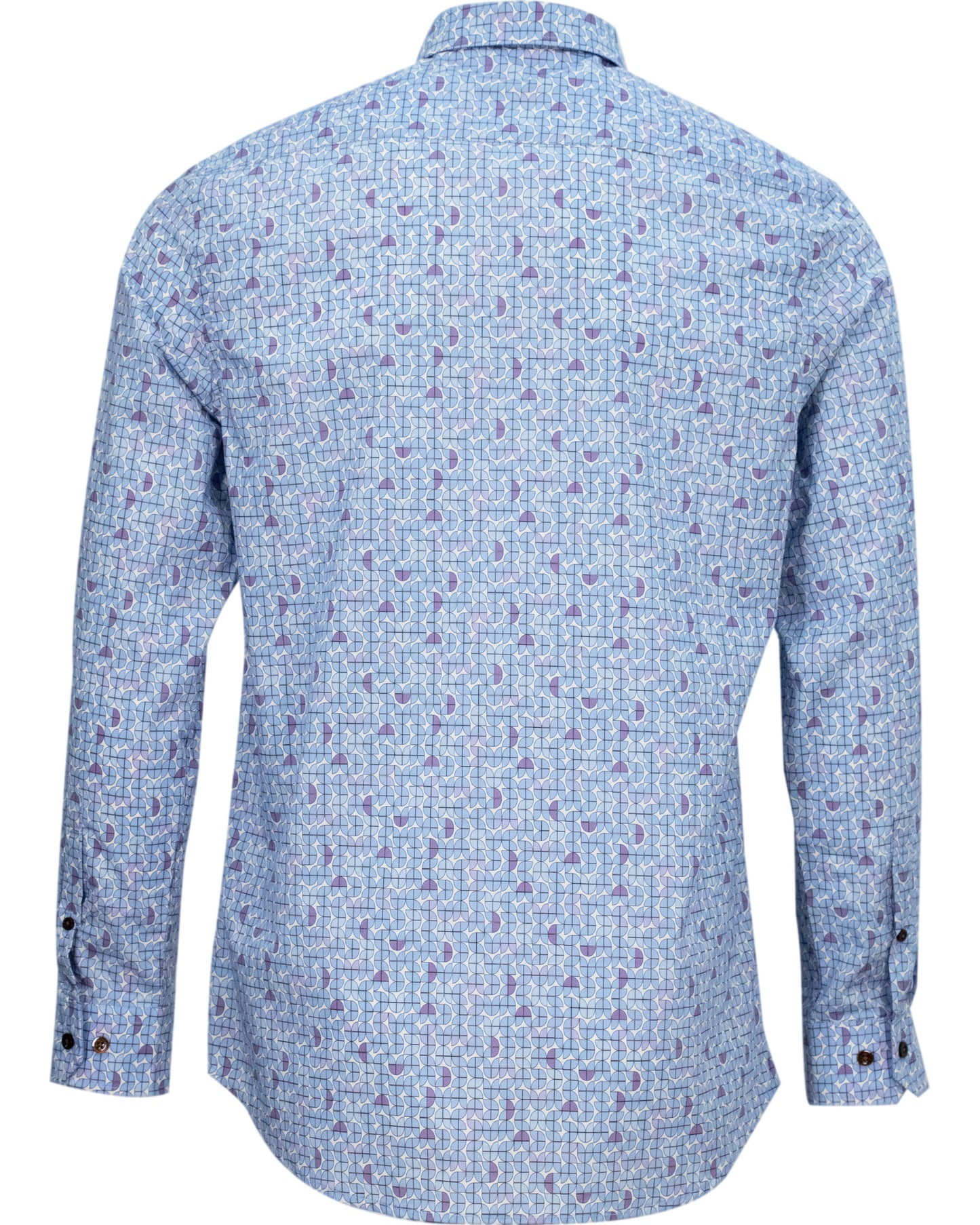 MORRIS GEO TULIP SHIRT - BLUE