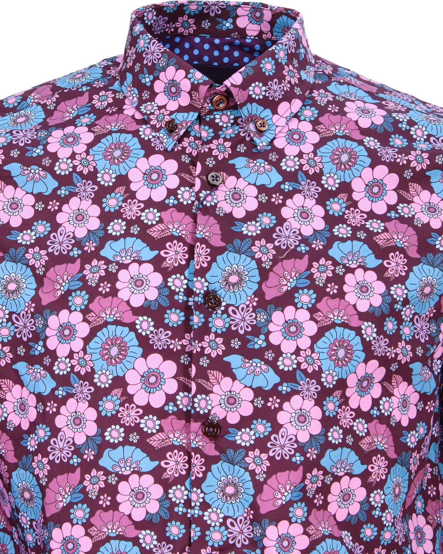 MITCHELL JOYFUL FLORAL SHIRT - PLUM