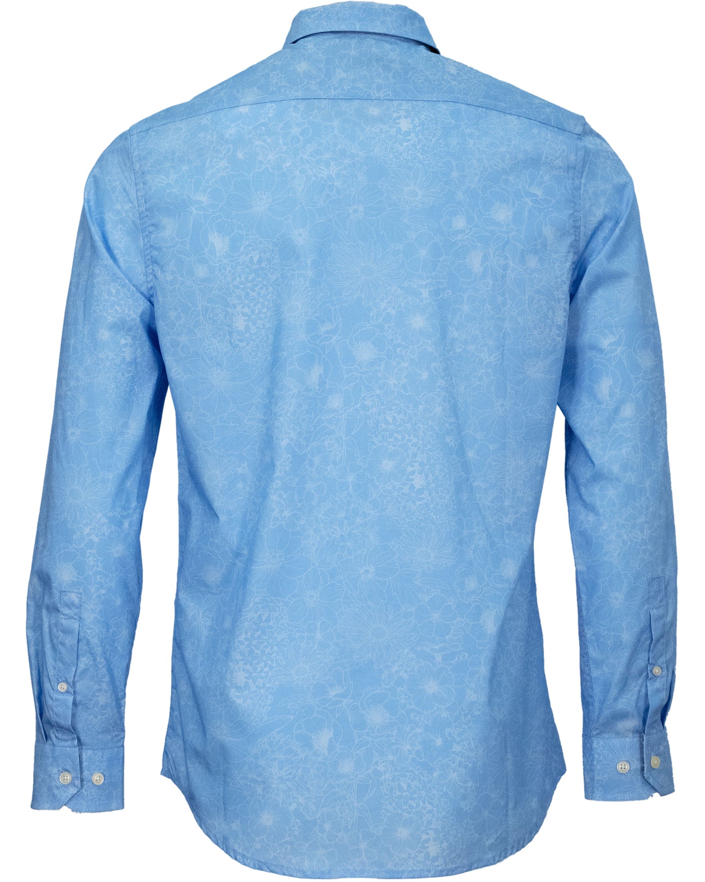 NIGEL OUTLINE FLORAL SHIRT - BLUE