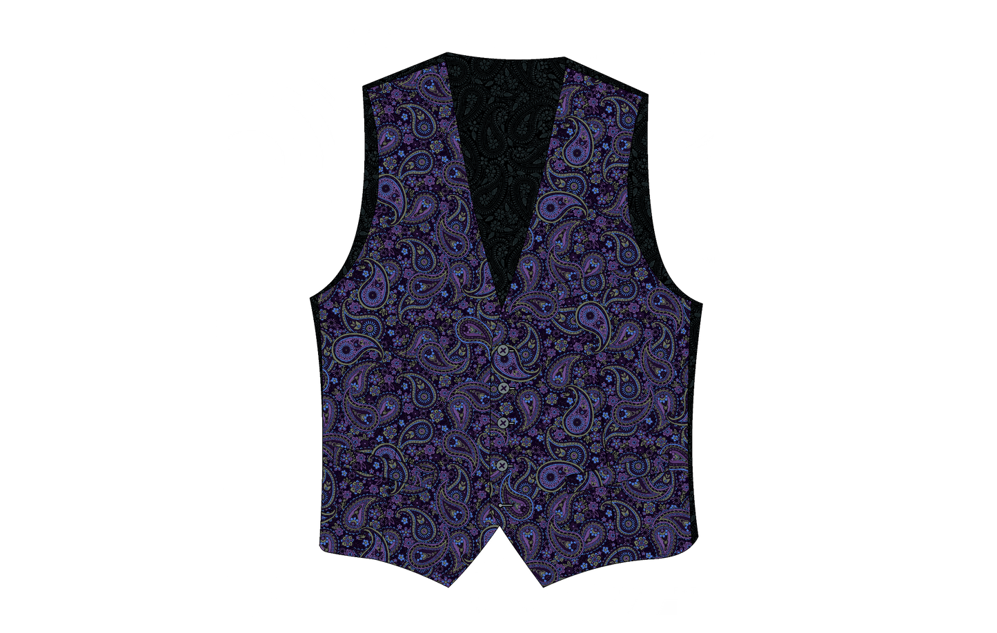 WILBUR TRIBUNE PAISLEY WAISTCOAT VEST - PLUM