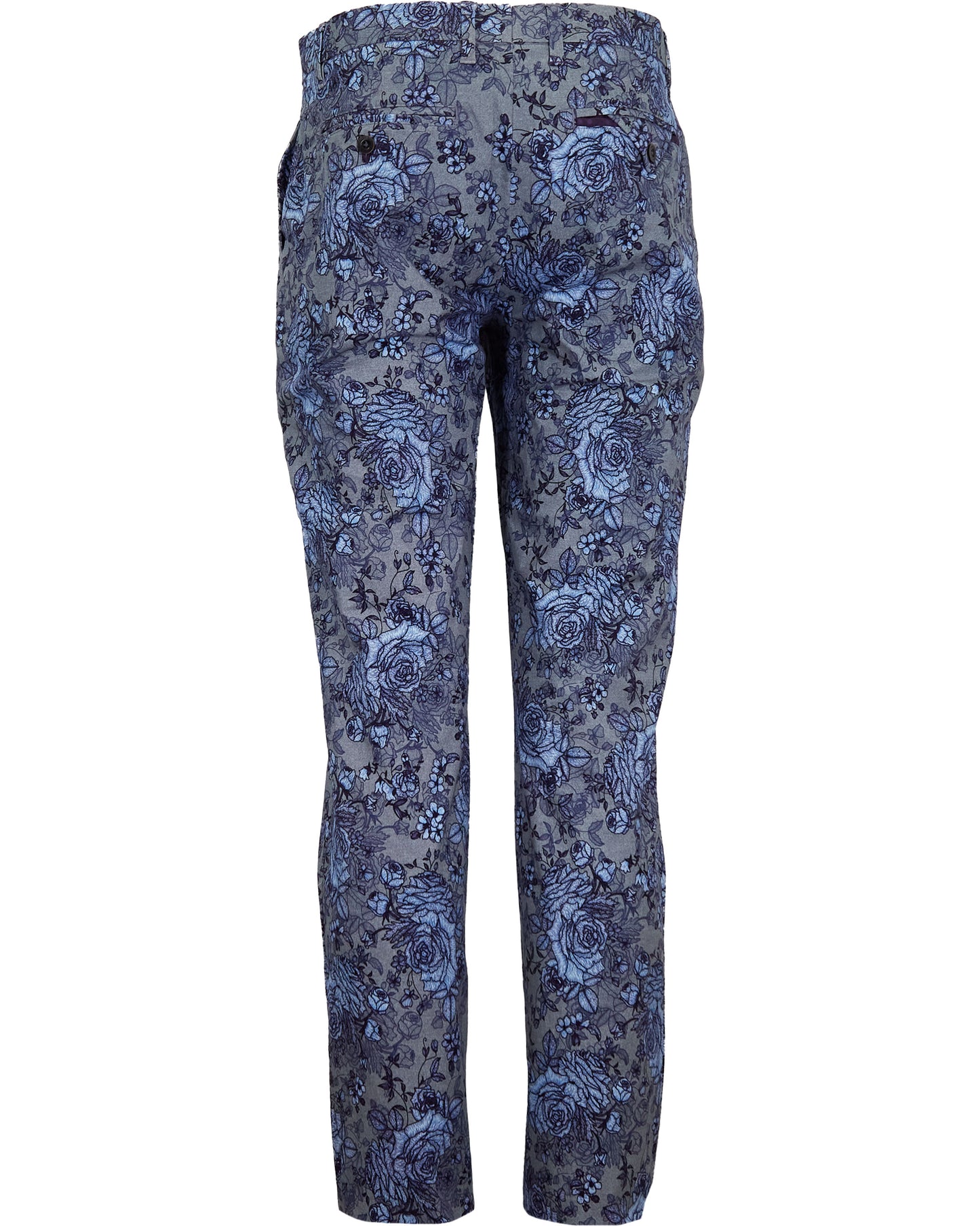 CASPIAN ROMA FLORAL STRETCH COTTON CHINO PANT - FLANNEL