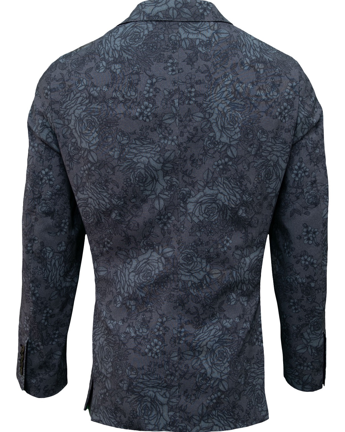 JUDD FULLY LINED ROMA FLORAL TAILORED WOOL BLAZER - CHARCOAL
