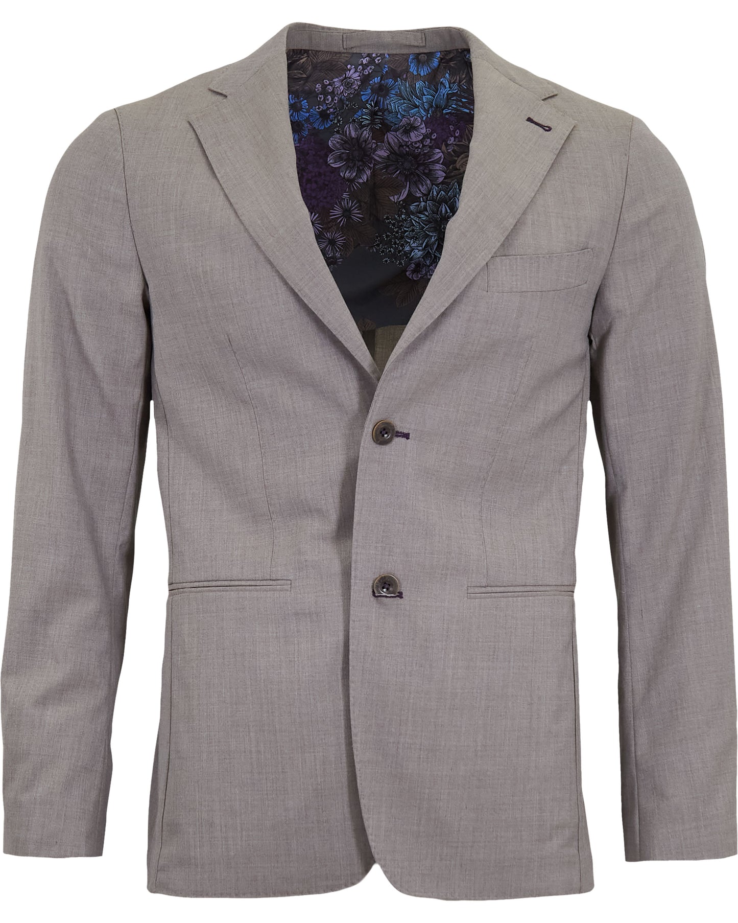 JUDD HALF LINED TAILORED WOOL BLAZER - OAK BROWN
