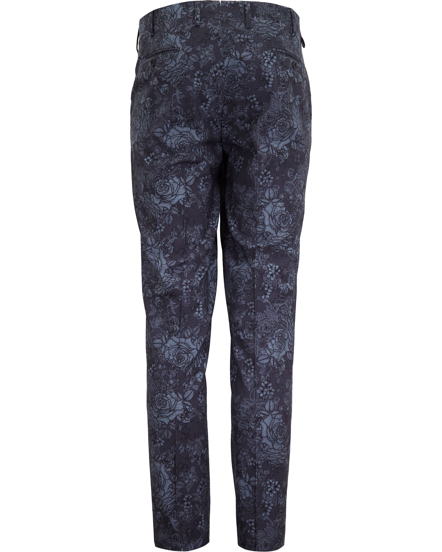 PAXTON ROMA FLORAL TAILORED WOOL PANT - CHARCOAL