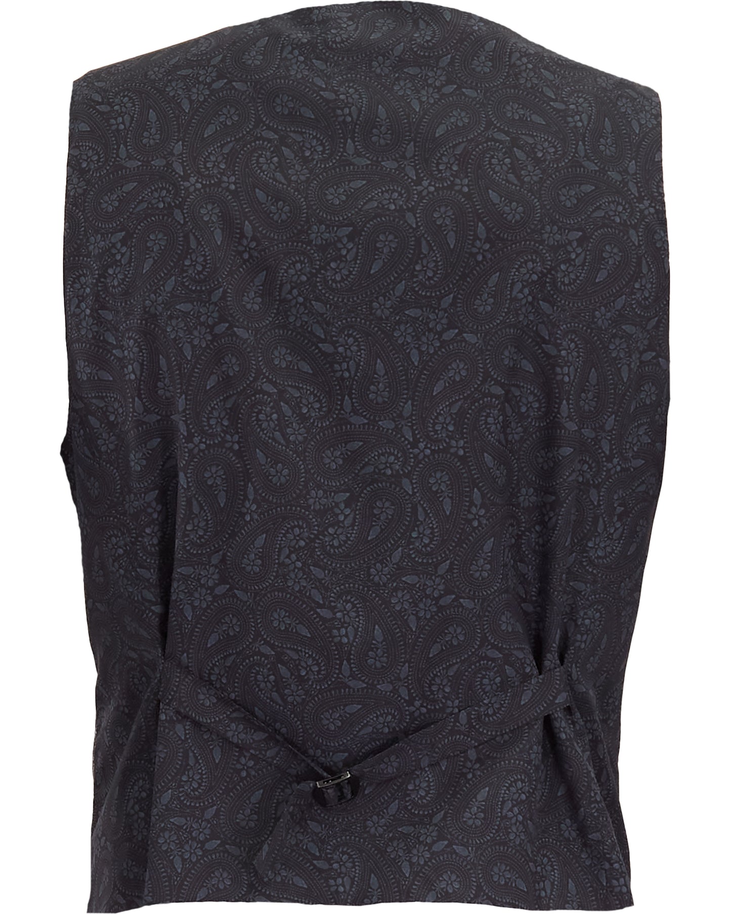 WILBUR AUGUSTUS FLORAL WAISTCOAT VEST - BLACK