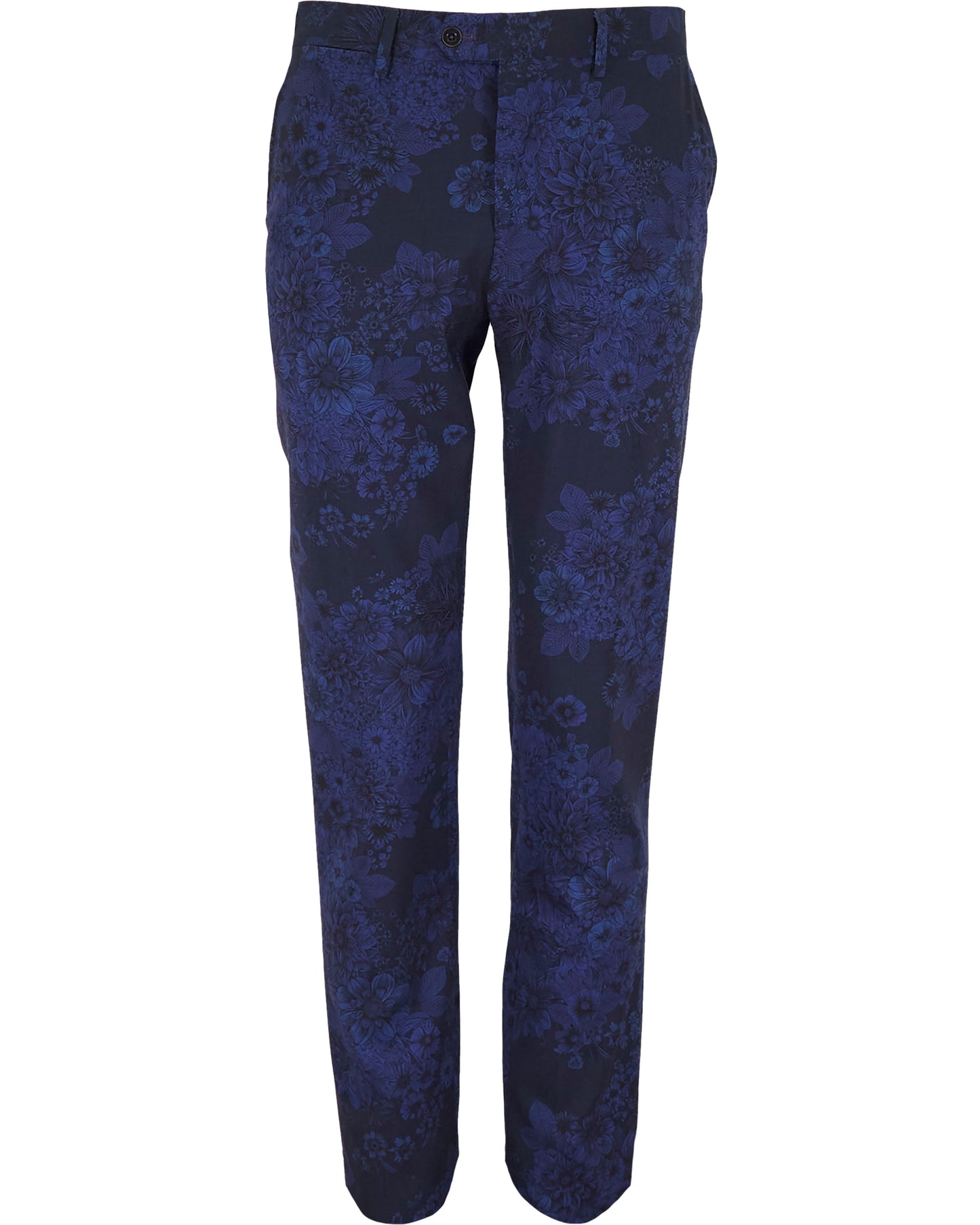 PAXTON MARCO FLORAL TAILORED WOOL PANT - MIDNIGHT