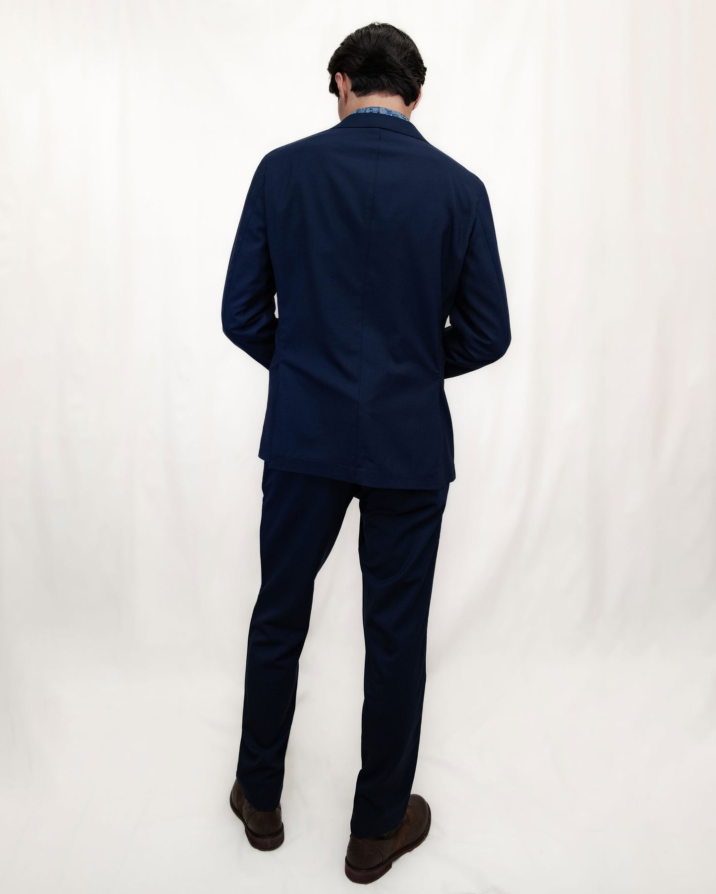 JUDD HALF LINED TAILORED WOOL BLAZER - NAVY