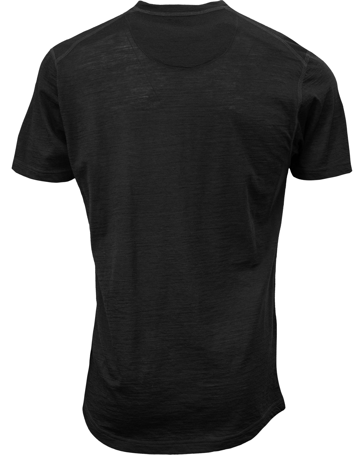 CASSIUS MERINO JERSEY CREW NECK SHIRT - BLACK