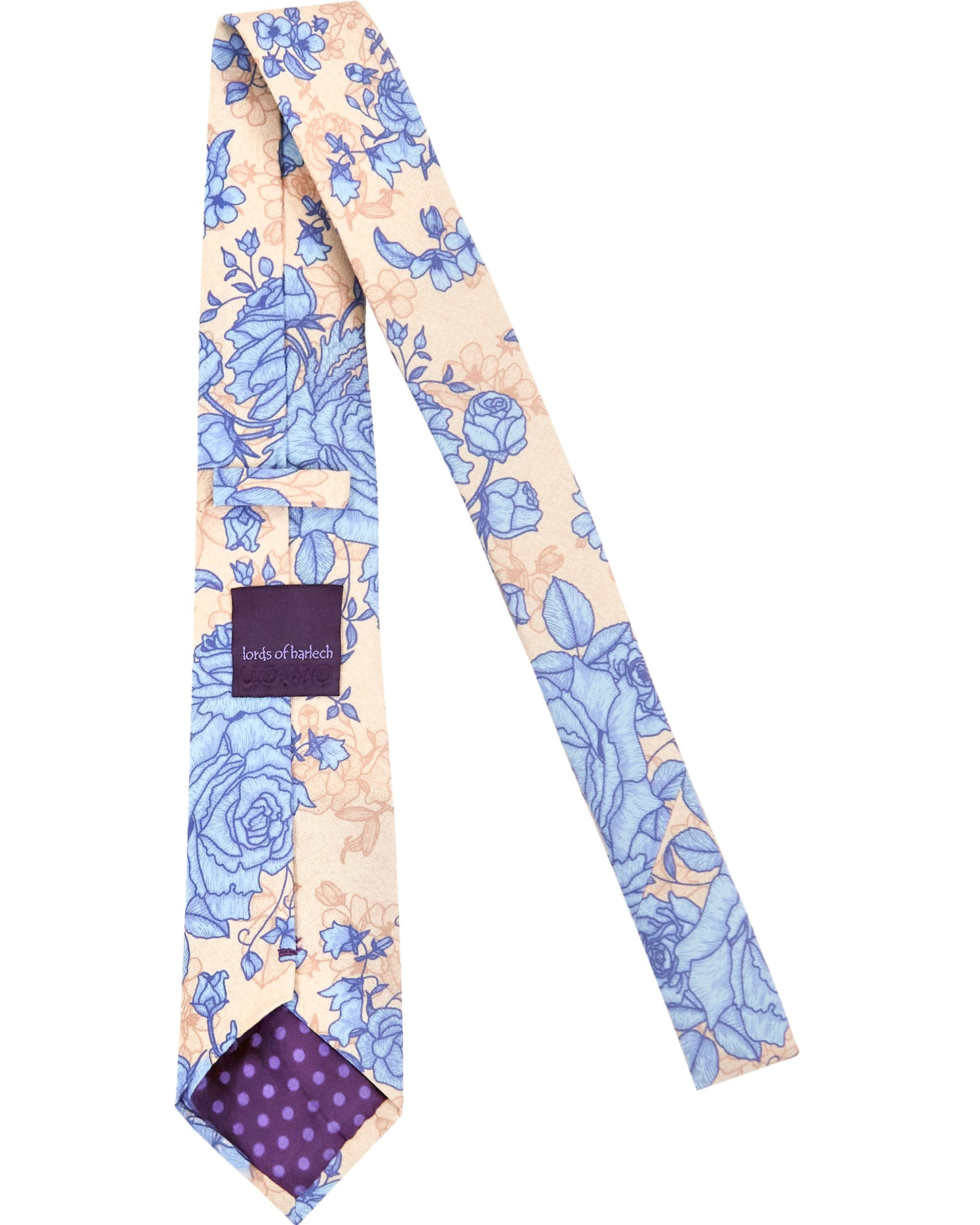 TADDEO ROMA FLORAL MERINO TIE - SAND