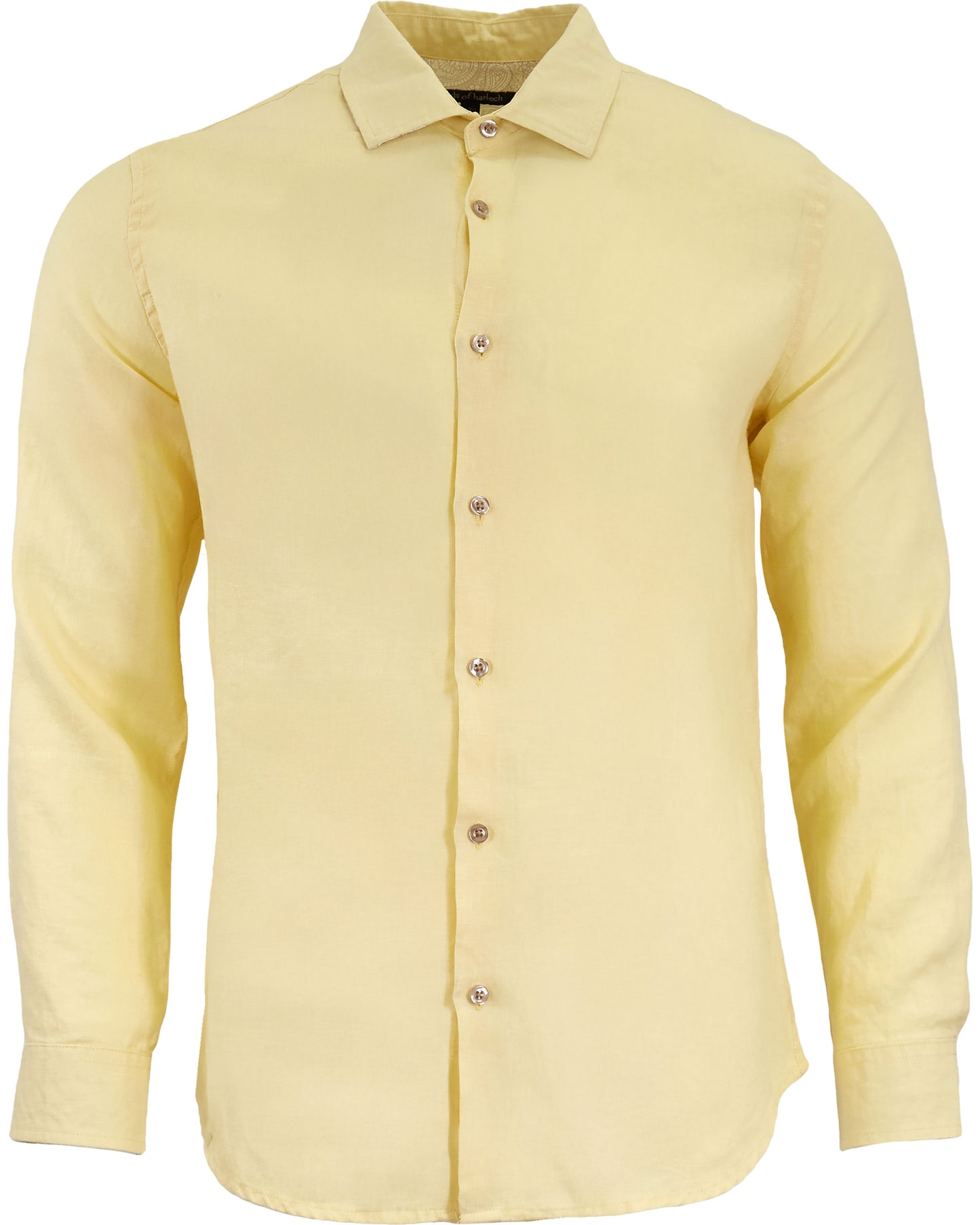 LIONEL LINEN BUTTON DOWN SHIRT - SUNSHINE