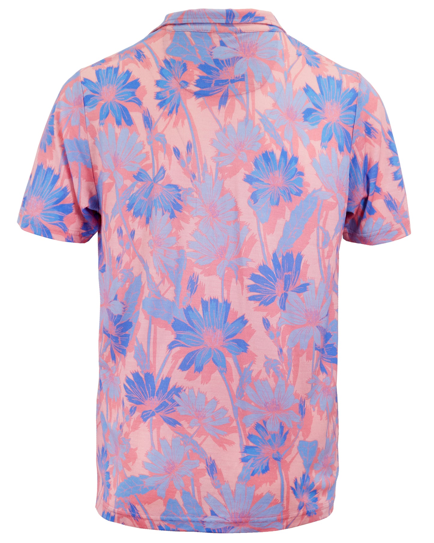 BOBBY SPRINGTIME MERINO JERSEY COLLARED SHIRT - PINK