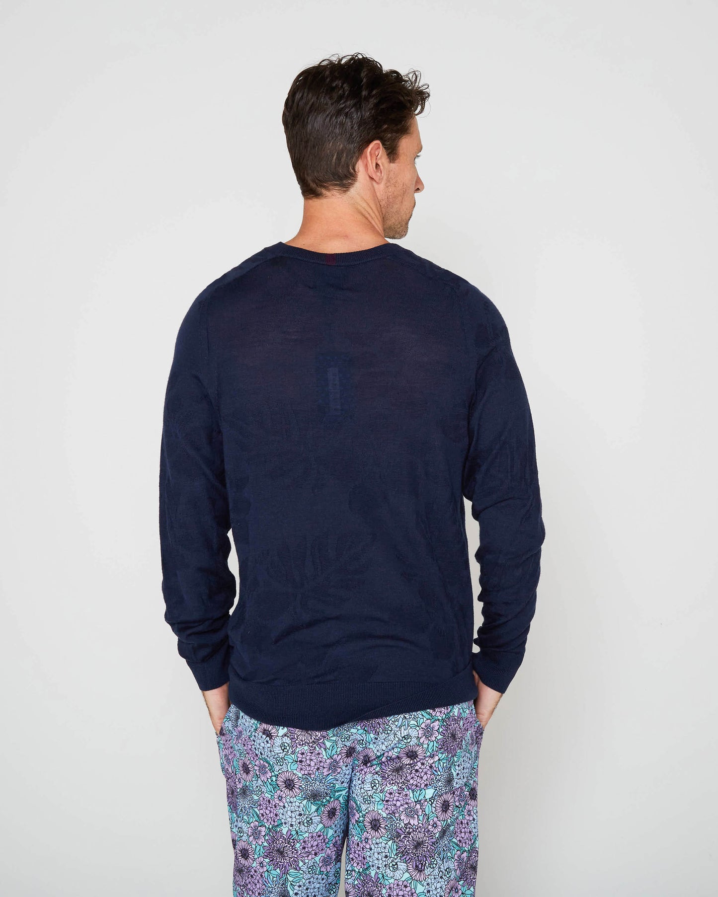 KRIS MERINO SWEATER - NAVY