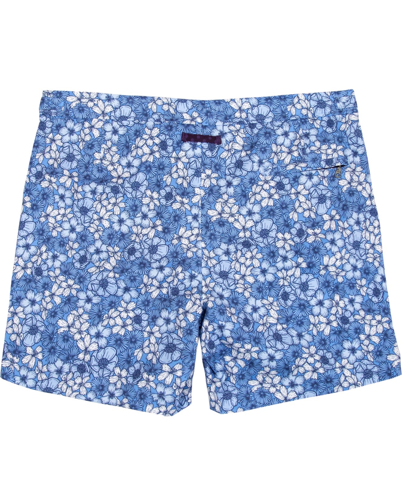 NEPTUNE DENSE TAILORED SWIM SHORT - FLORAL BLUE