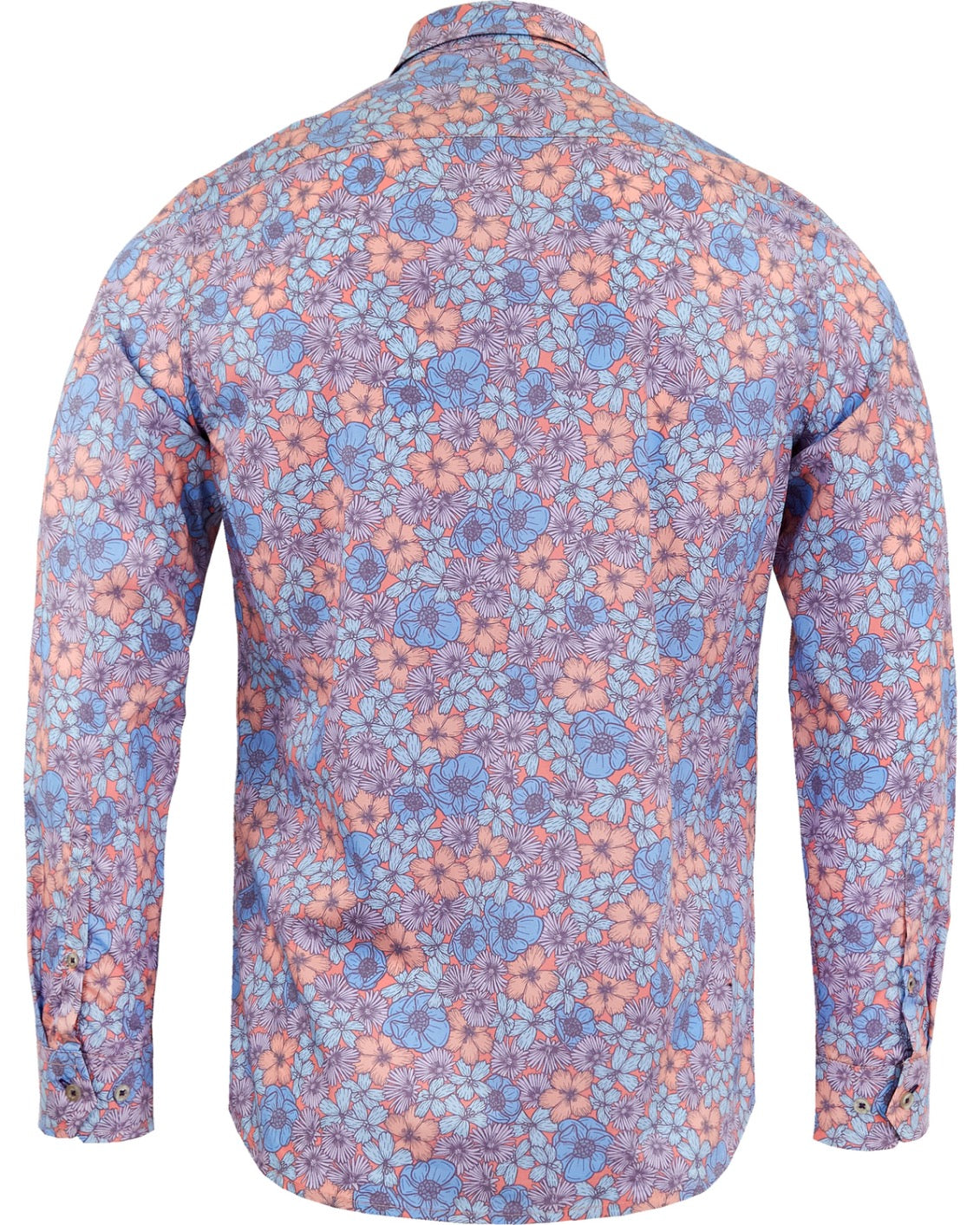 NICOLI DENSE FLORAL COTTON SHIRT - PINK