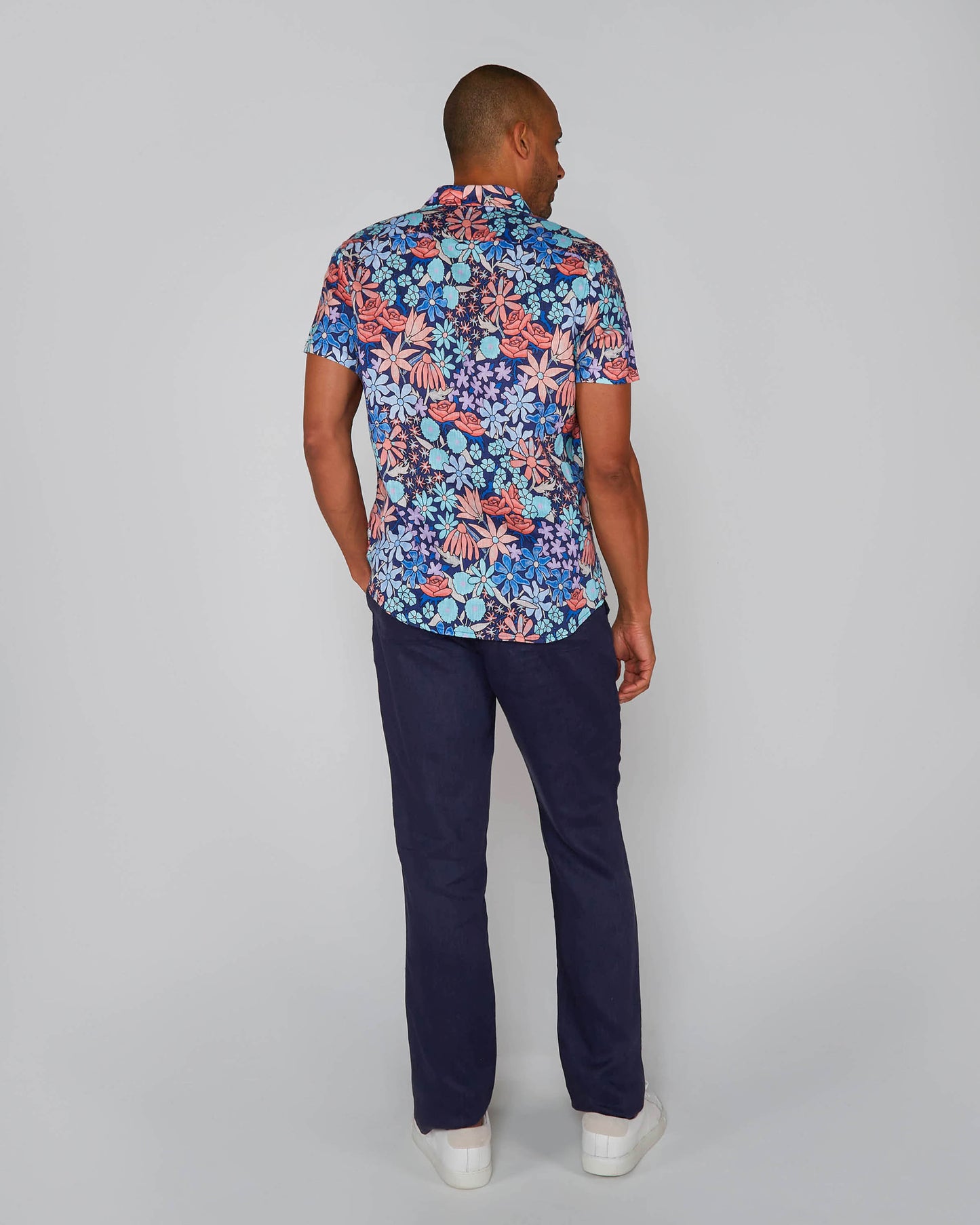 DEVON LINEN PANT - NAVY