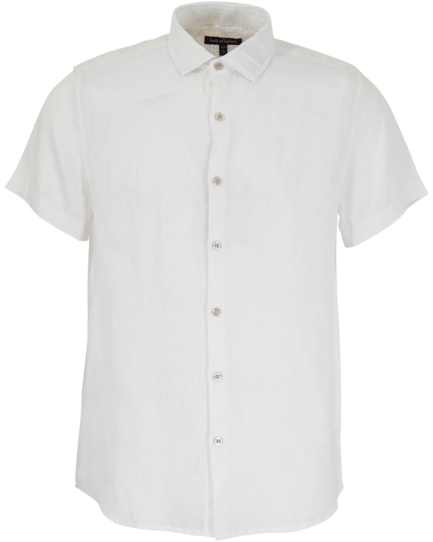 LOIC LINEN BUTTON DOWN SHIRT - WHITE