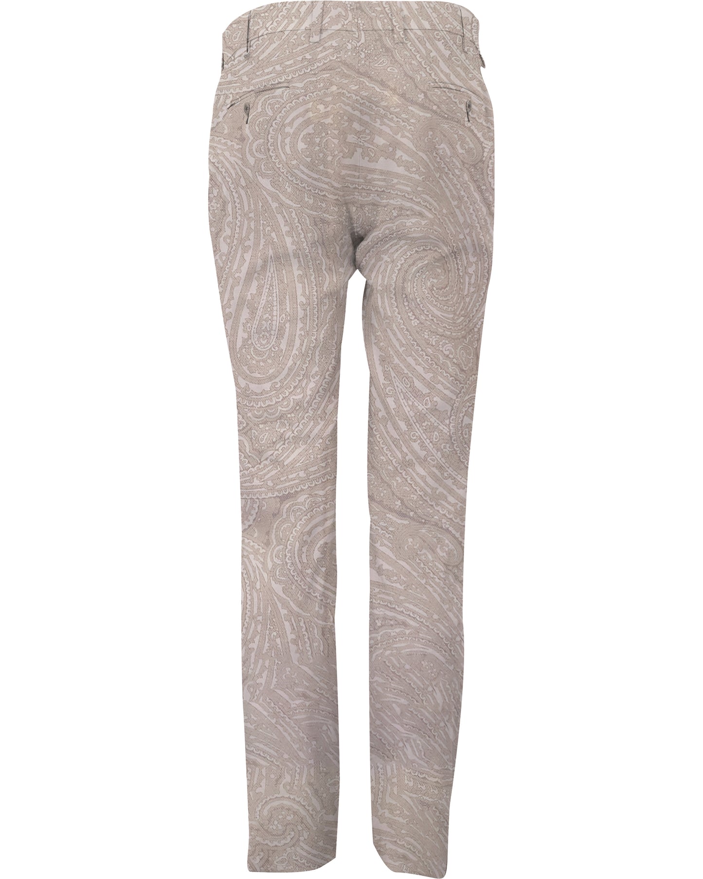 PAXTON WILD PAISLEY OXFORD TAILORED WOOL PANT - IVORY