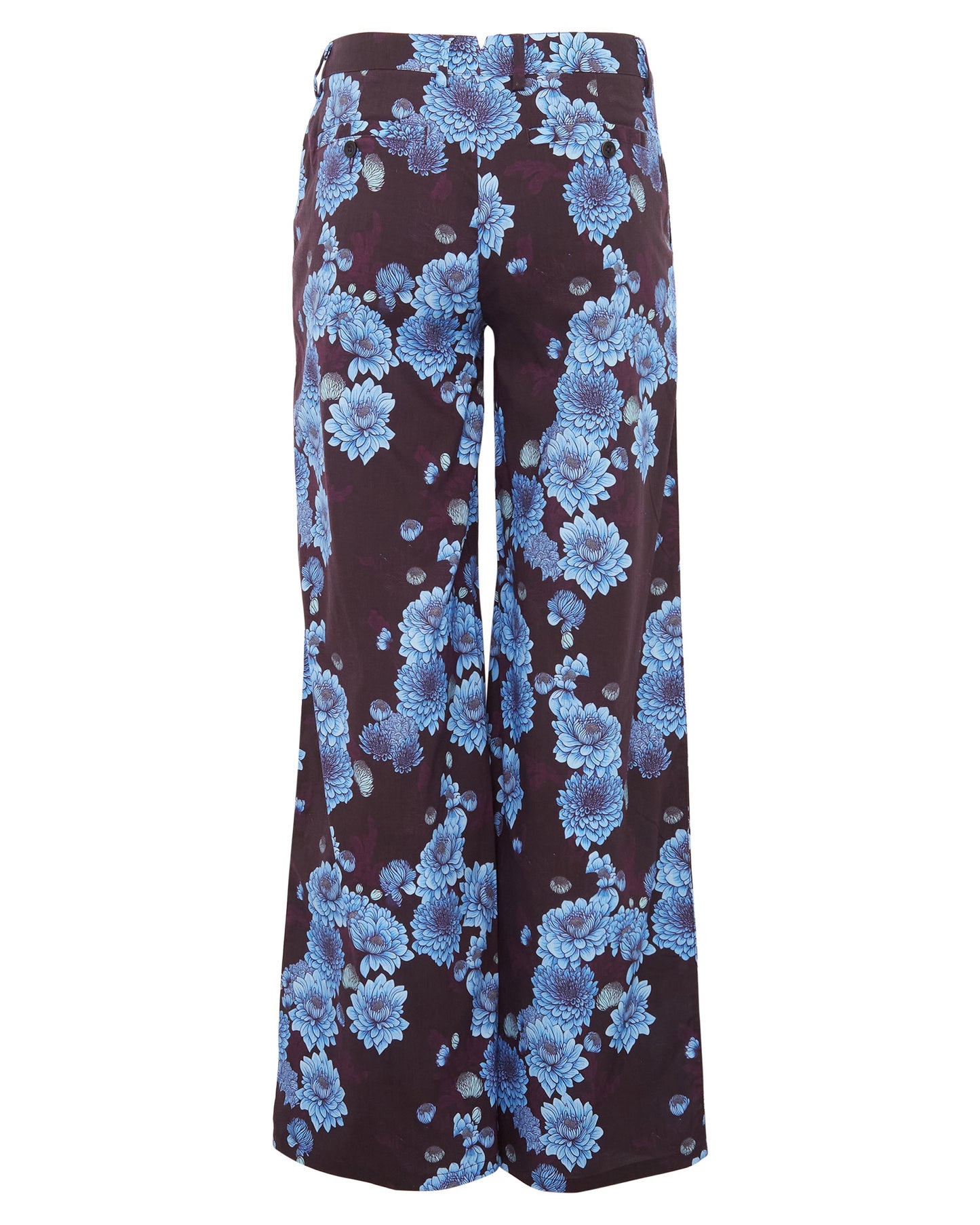 PHILLIS SERIOUS FLORAL TAILORED PANT - PLUM