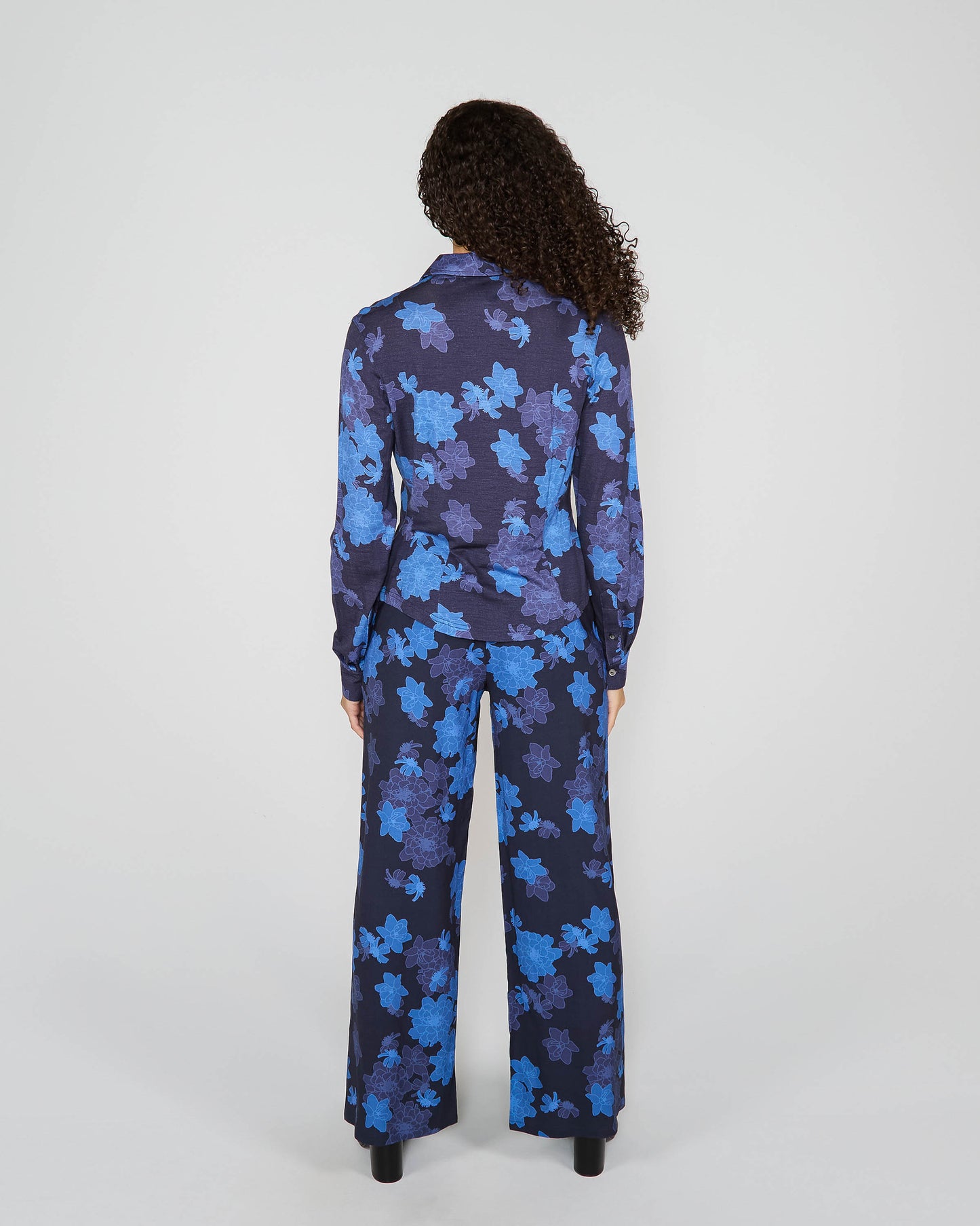 SCARLET MERINO SHIRT - SOFTBLOOM NAVY