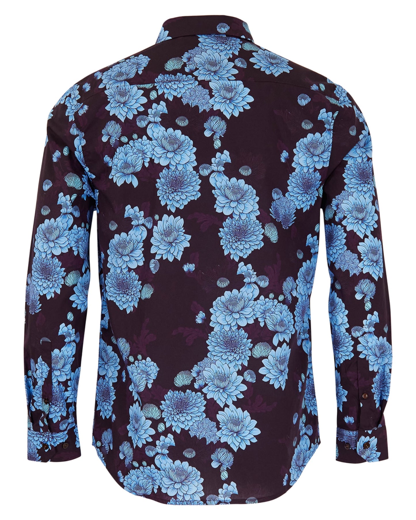 NIGEL SERIOUS FLORAL SHIRT - PLUM