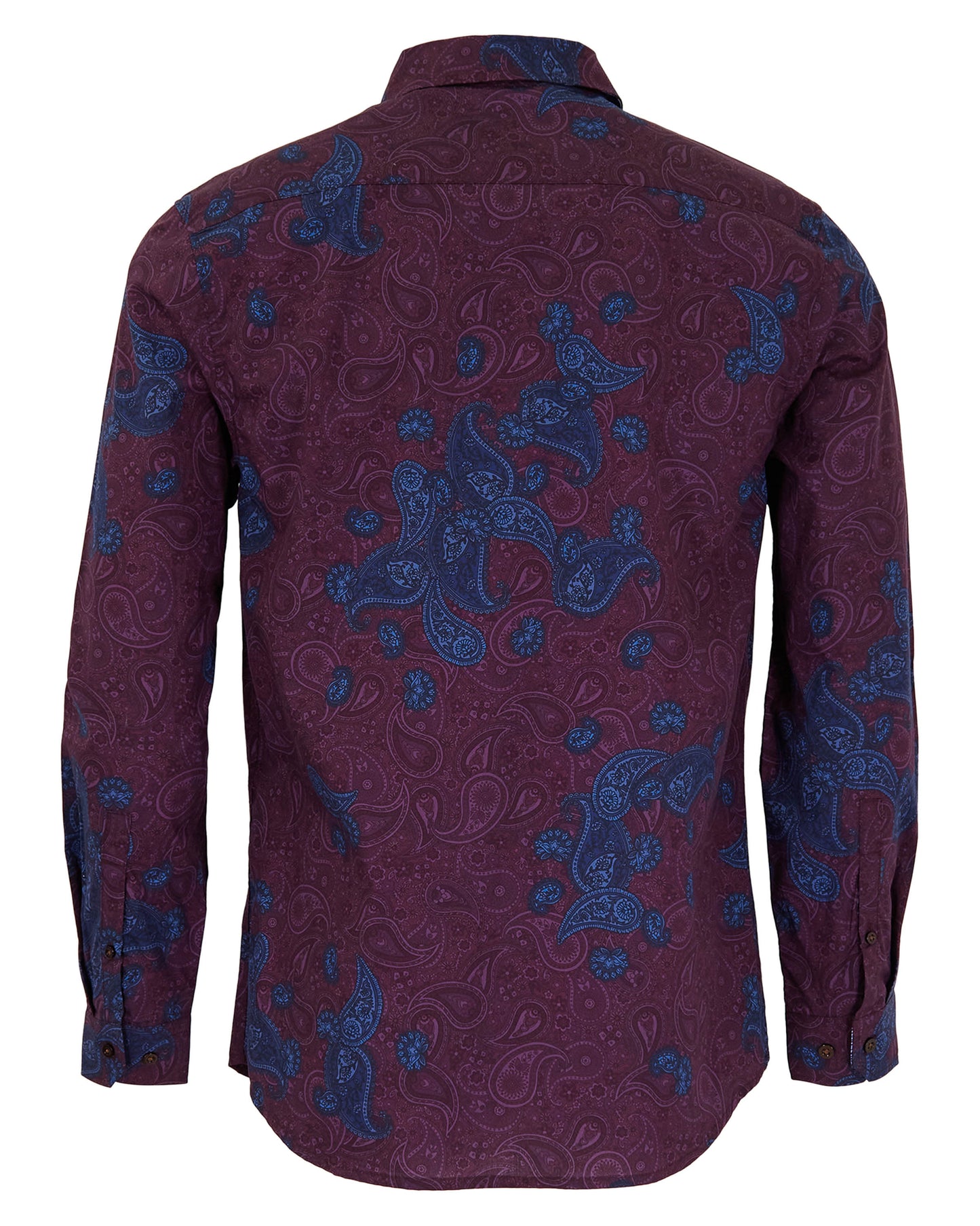 NIGEL MONTGAT PAISLEY SHIRT - PLUM