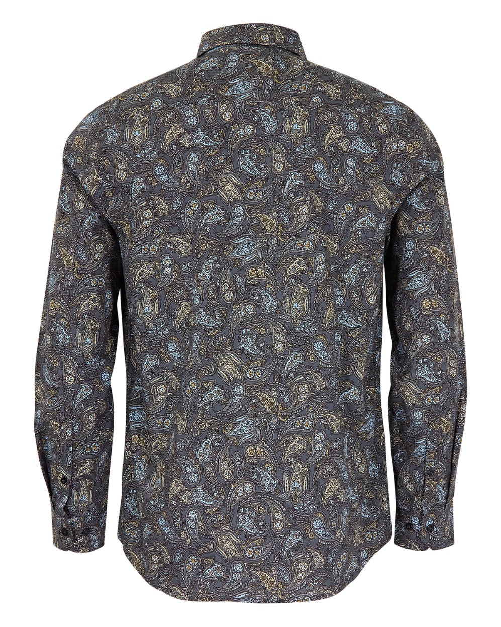 MORRIS MADRID PAISLEY SHIRT - SMOKE