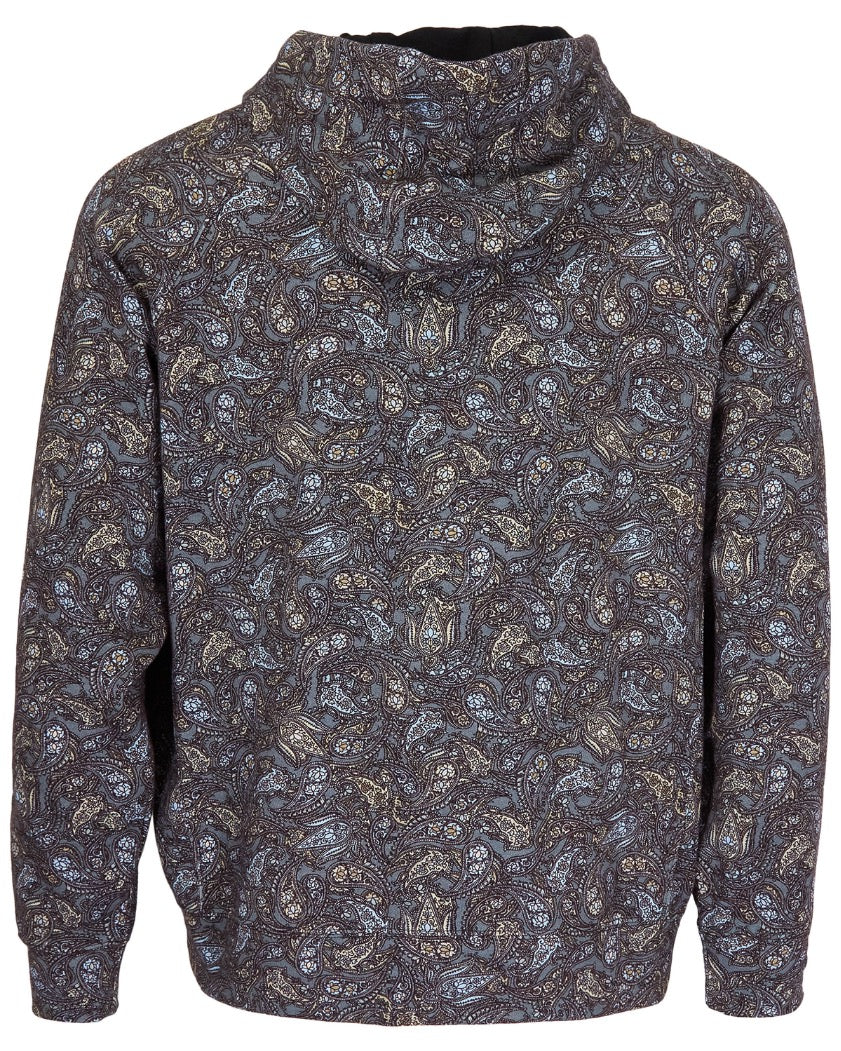 HANK MADRID PAISLEY HOODIE - SMOKE