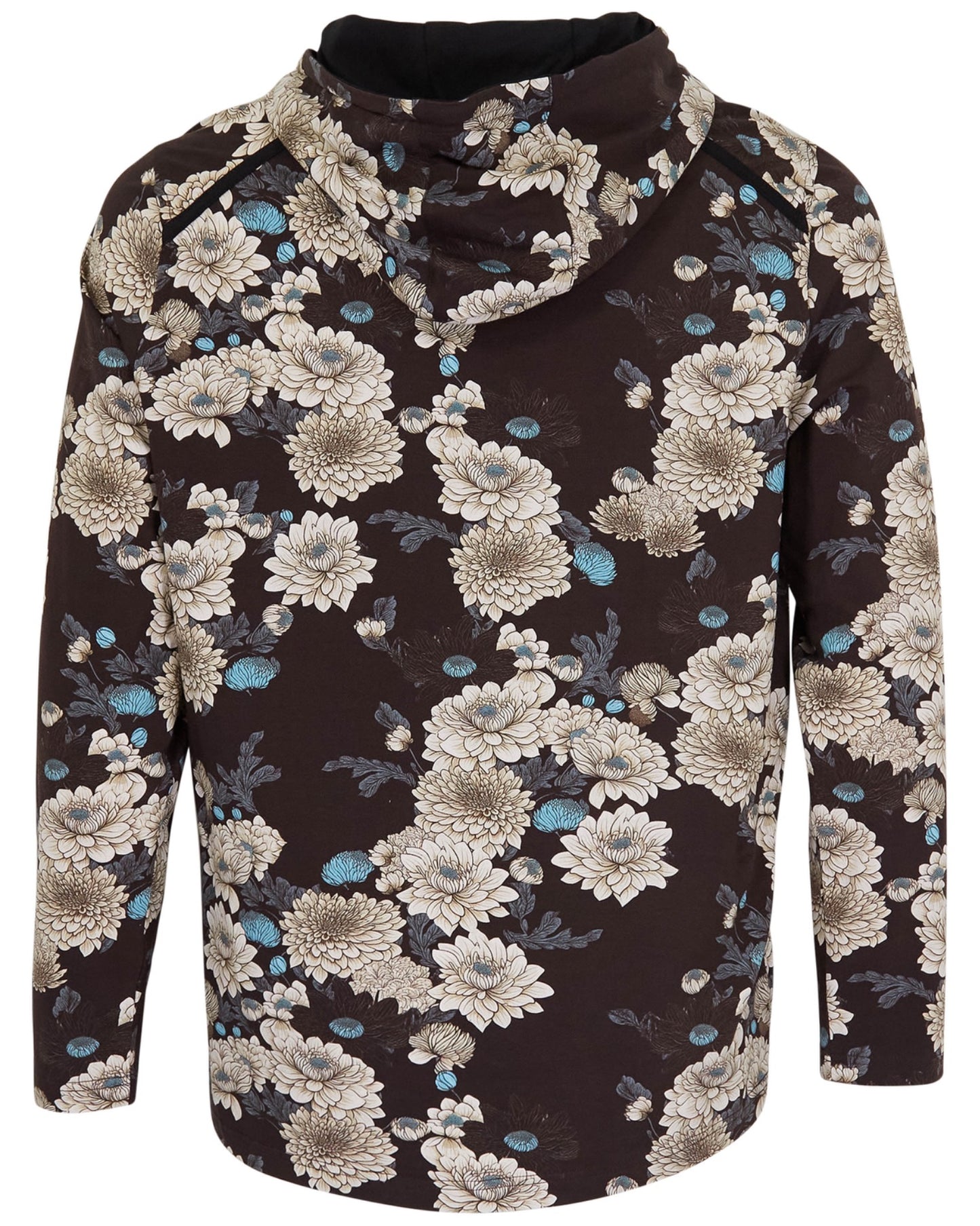 HORATIO SERIOUS FLORAL HOODIE - BLACK