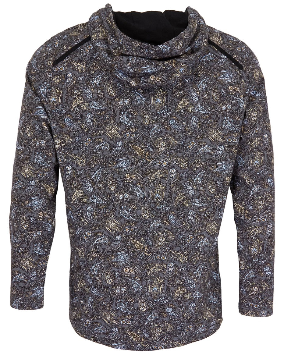 HORATIO MADRID PAISLEY HOODIE - SMOKE
