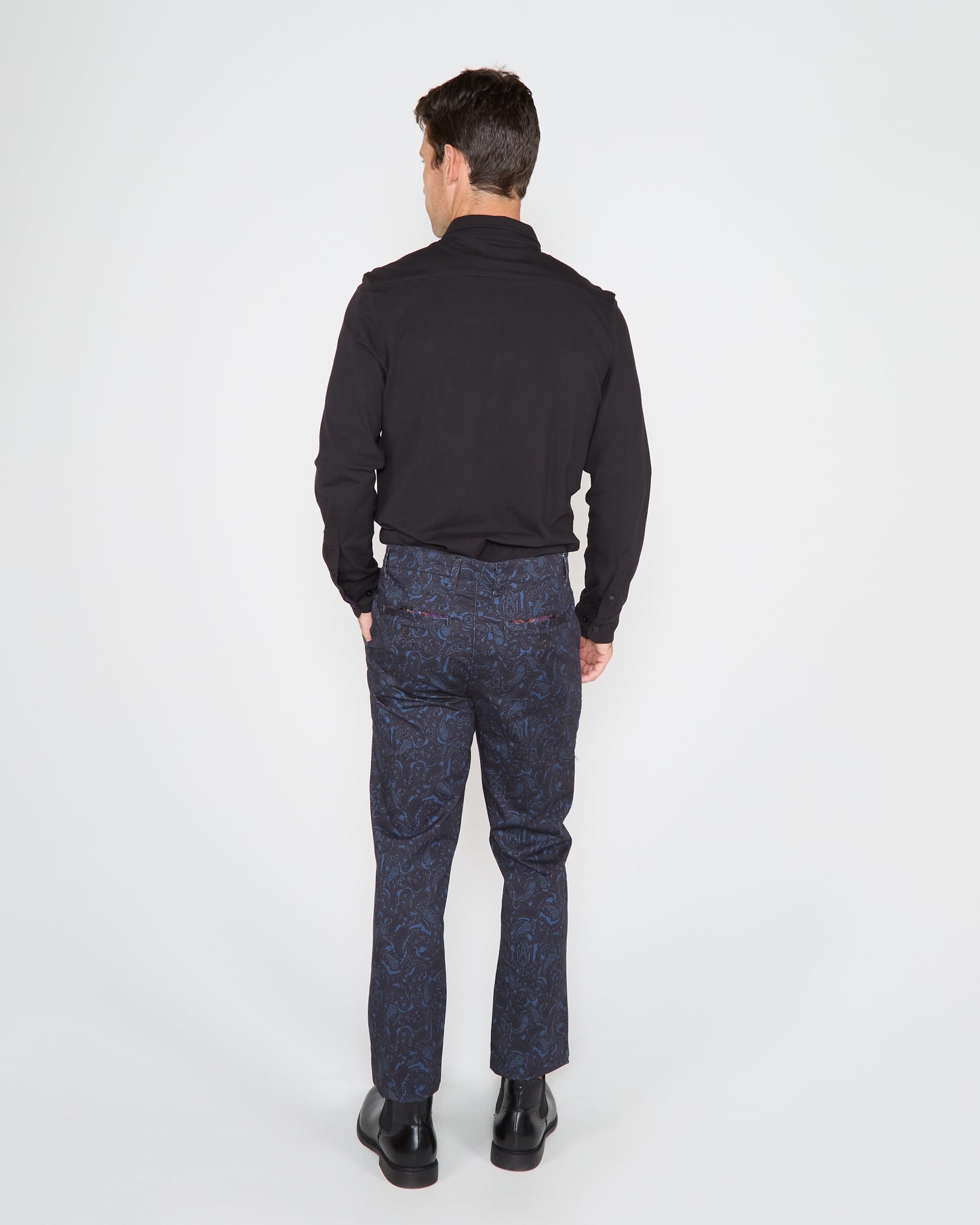 JACK MADRID PAISLEY PANT - NAVY