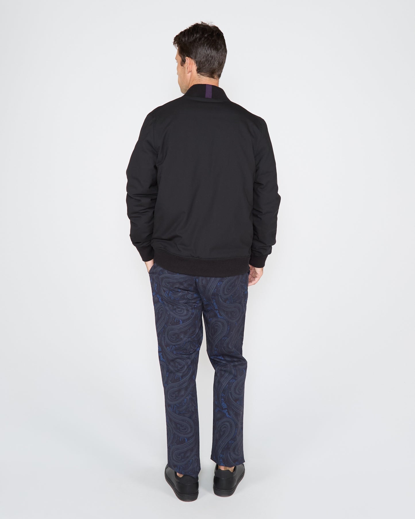 JENKIN REVERSIBLE BLOUSON JACKET - BLACK